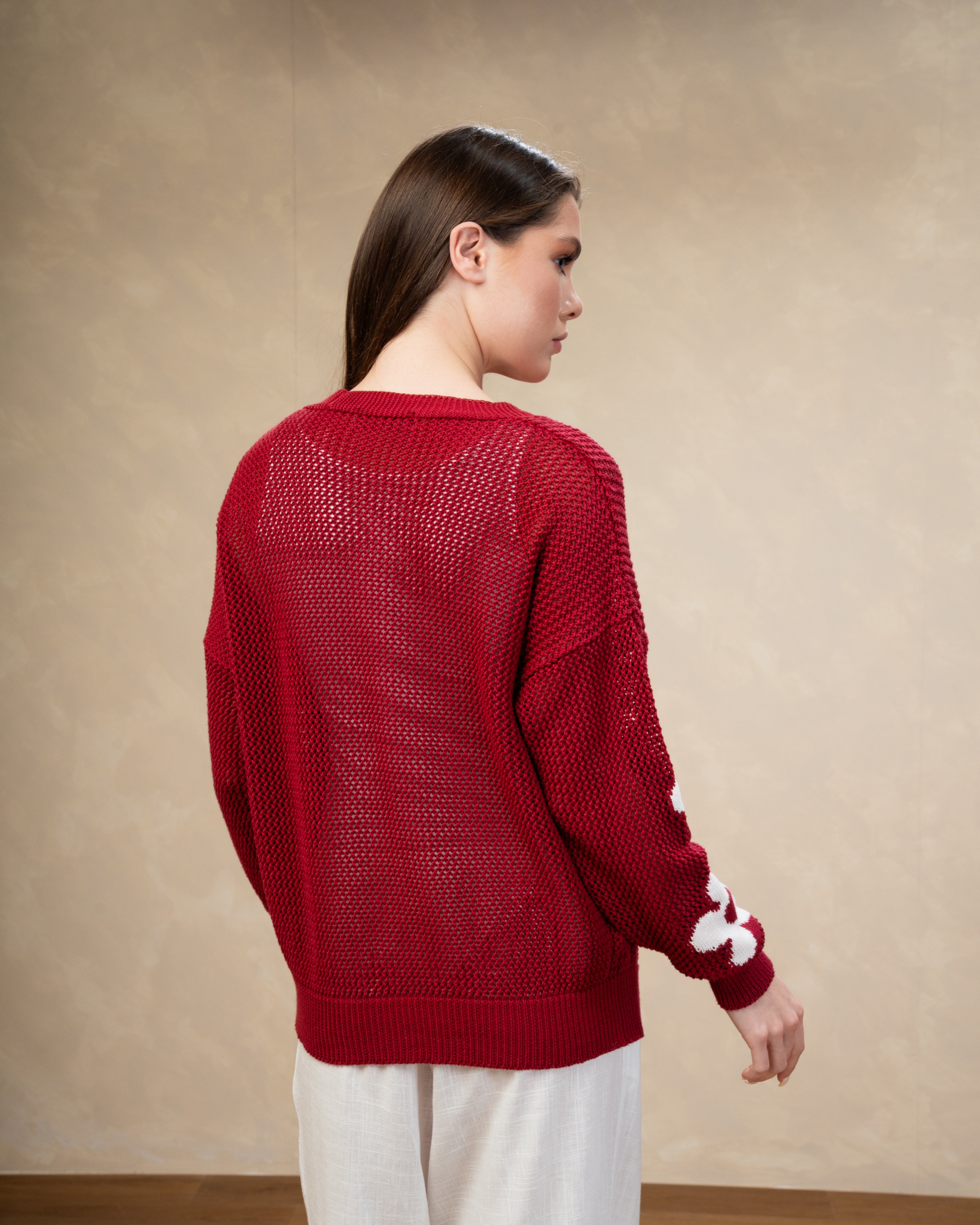 Knitwear Cardigan With Floral Embroidery