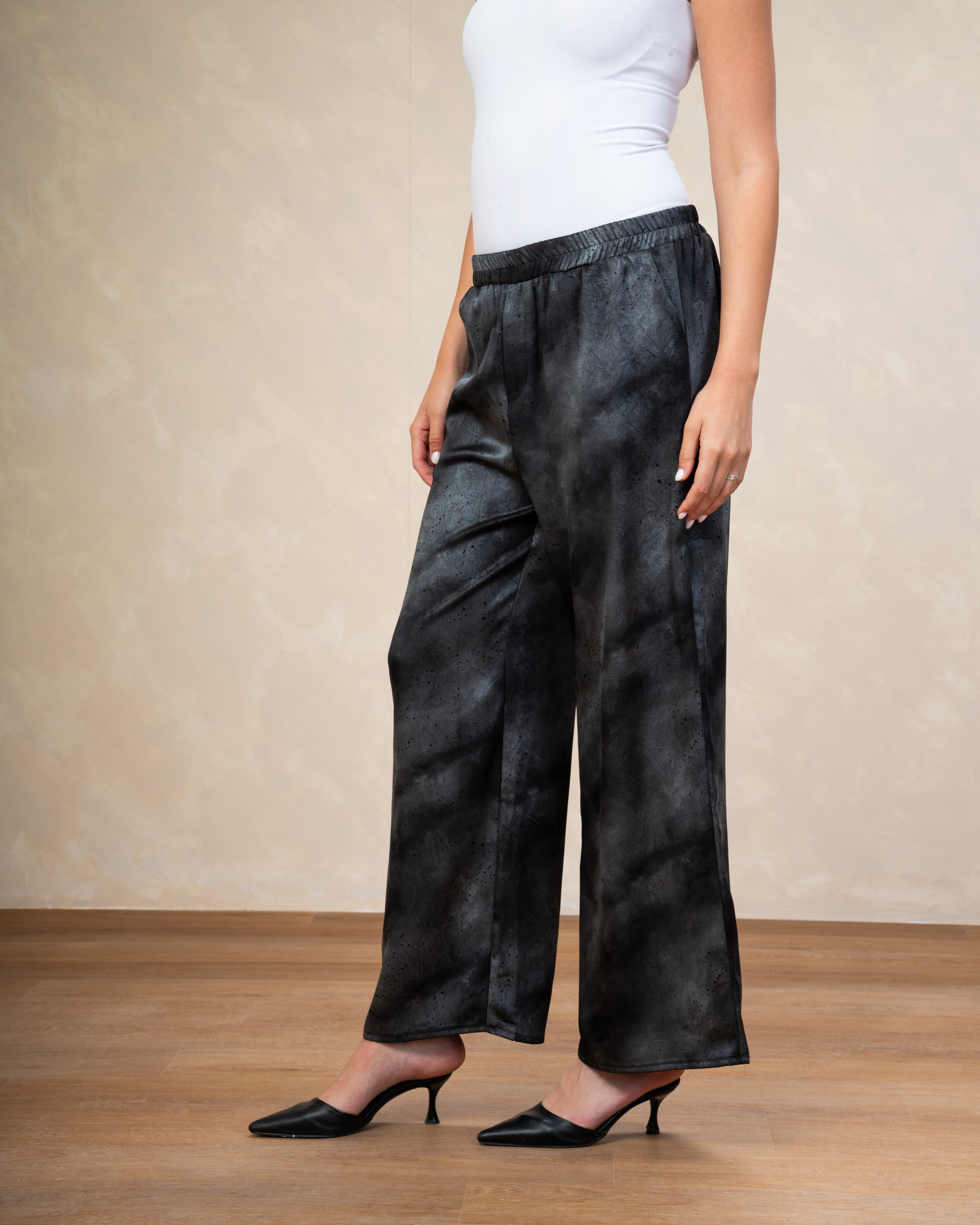 Printed Satin Trouser - In Different Colors