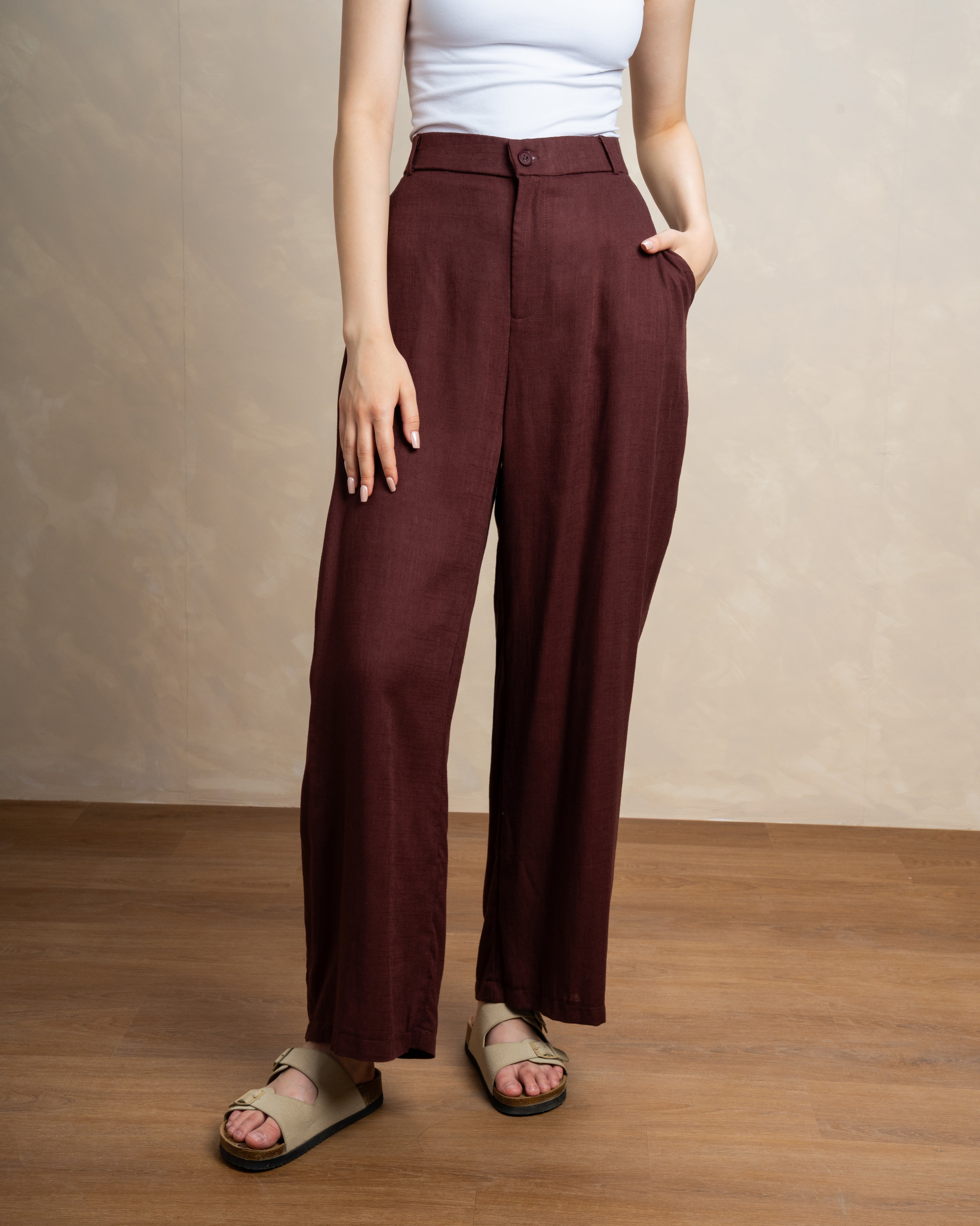 Plain Trouser With Single Button