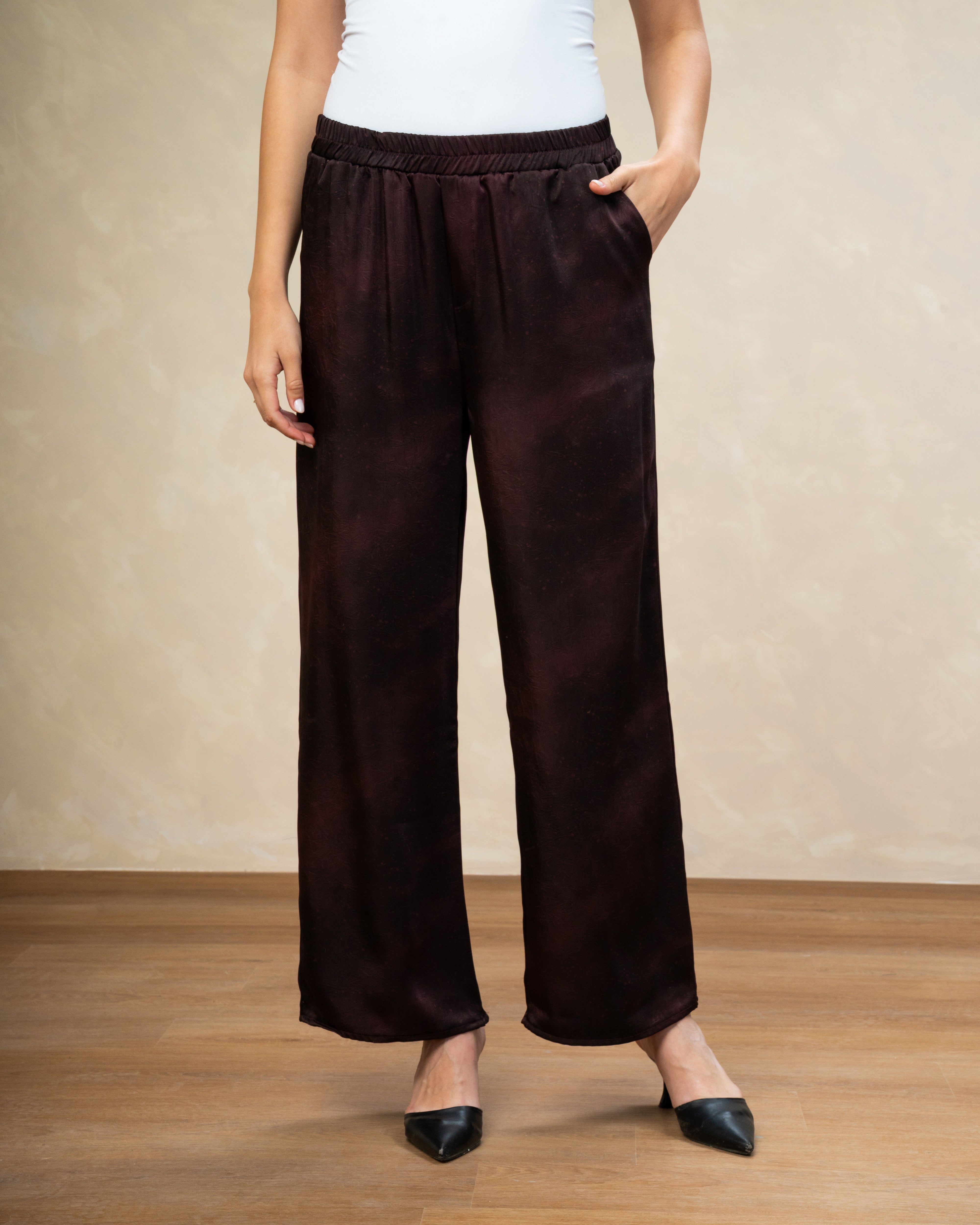 Printed Satin Trouser - In Different Colors