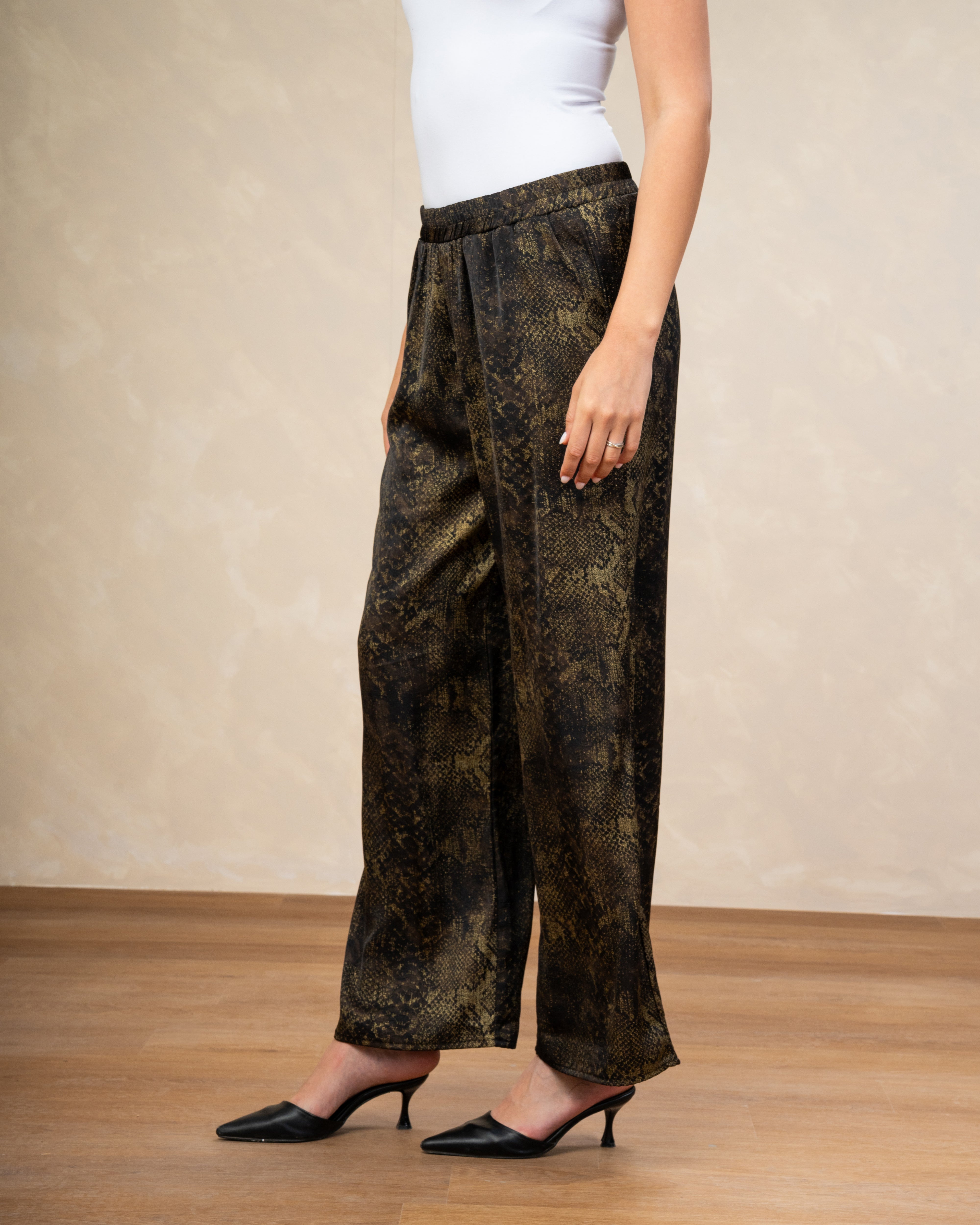 Printed Satin Trouser - In Different Colors