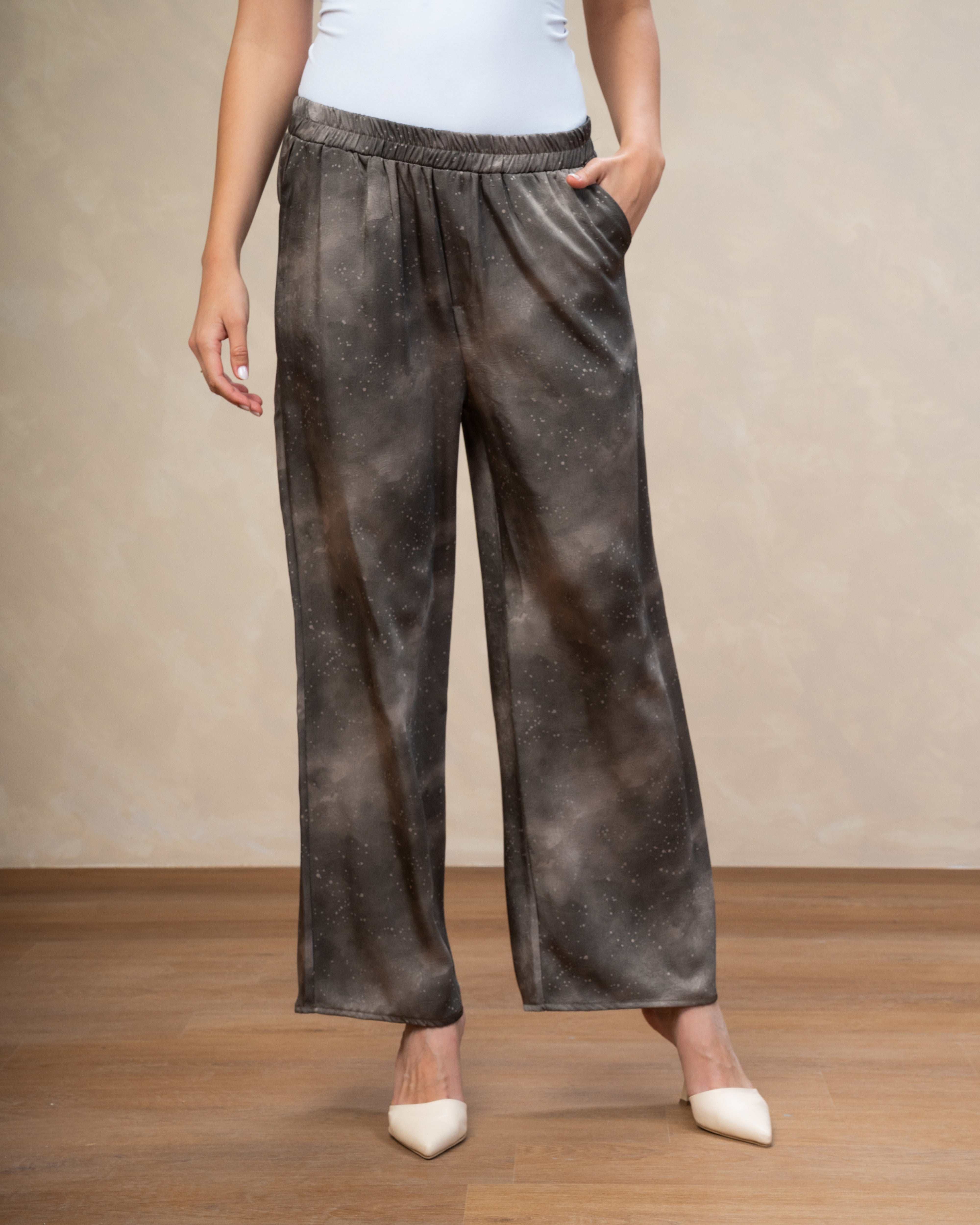 Printed Satin Trouser - In Different Colors