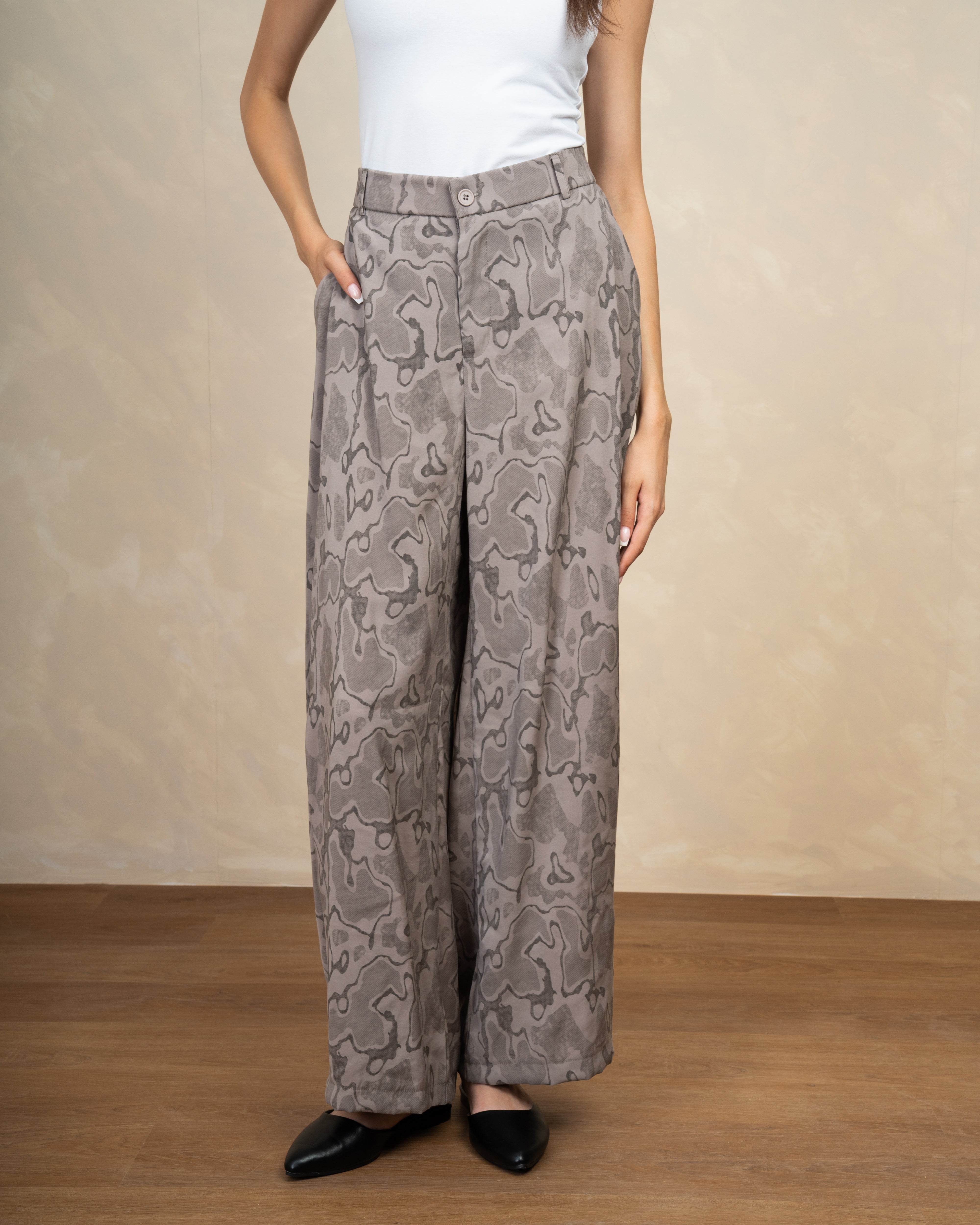 Wave Print Trouser