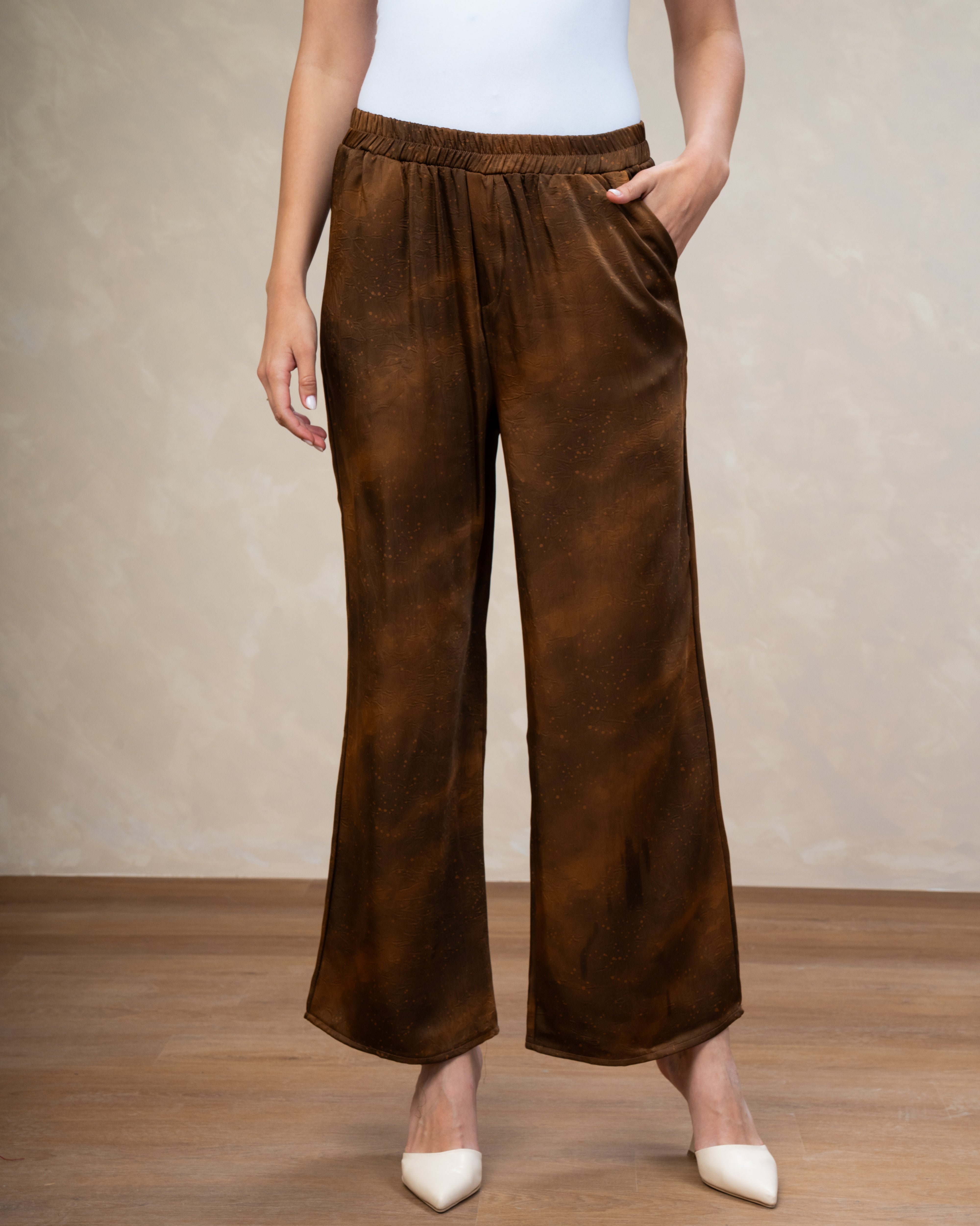 Printed Satin Trouser - In Different Colors