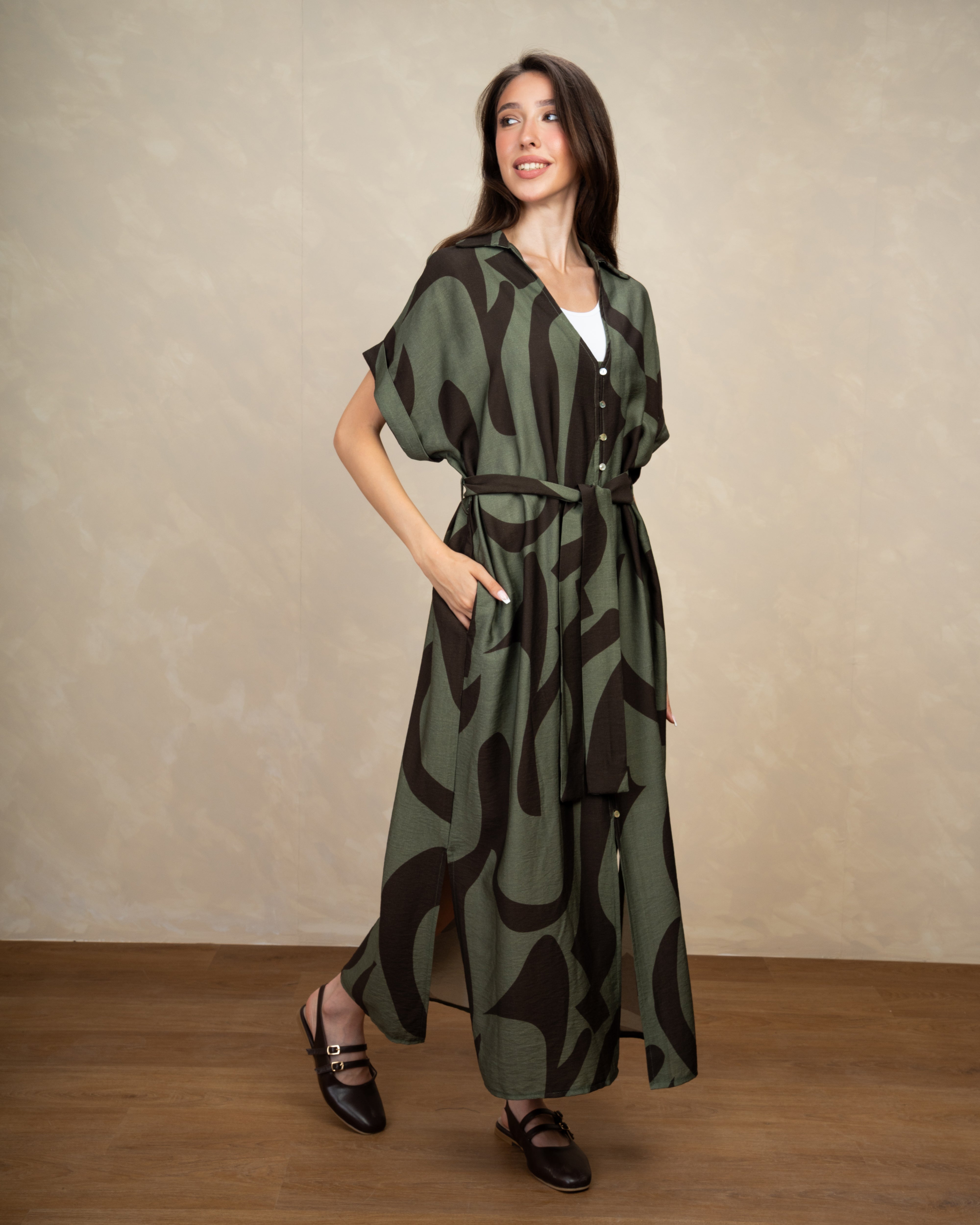 Floral Wide Neck Dress