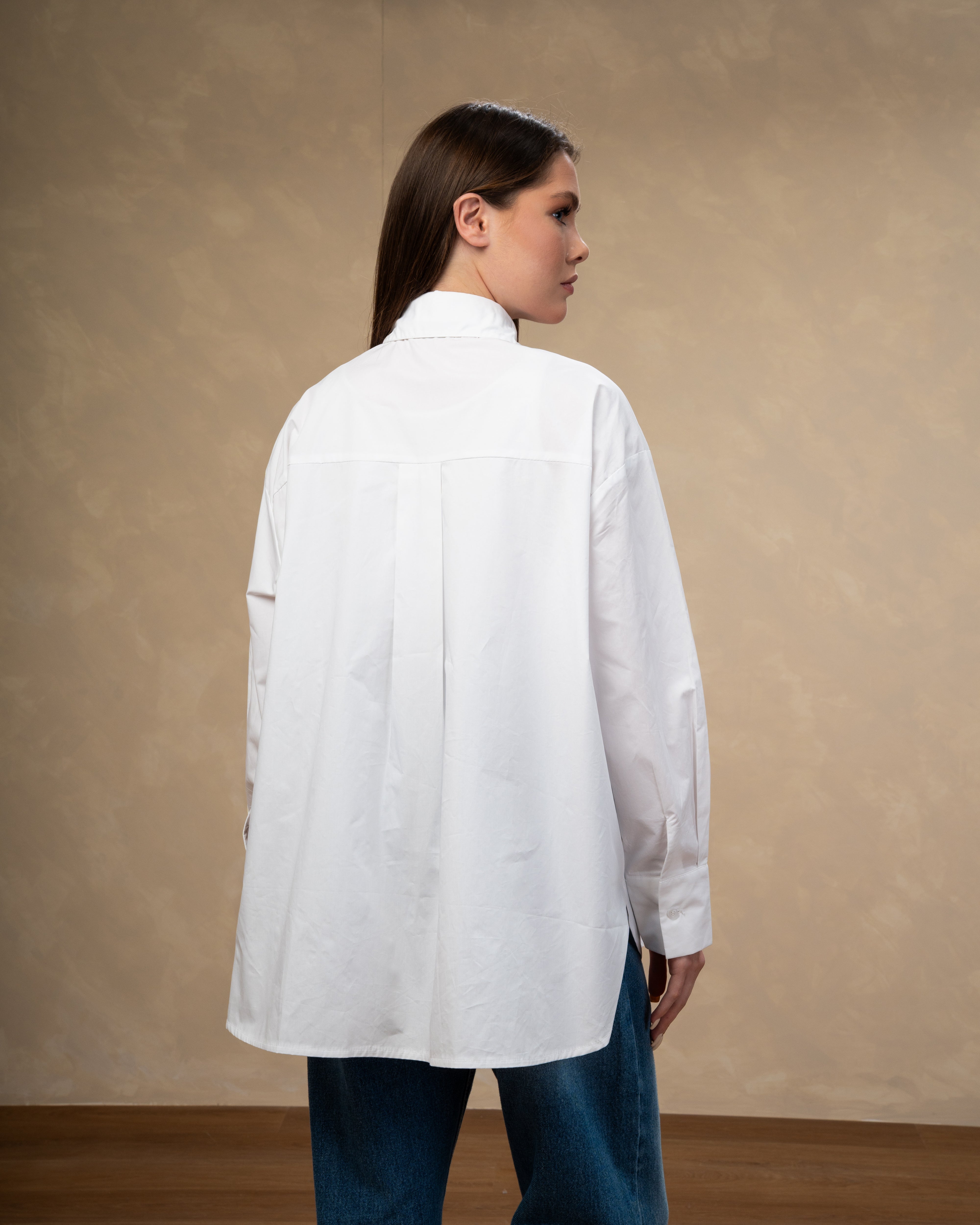 Plain Shirt With Gold Star Button