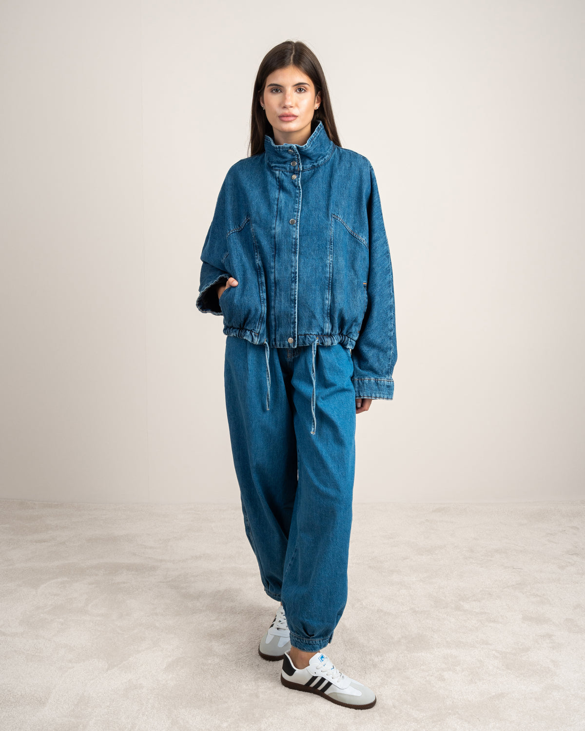 Denim Jacket With Snap Buttons
