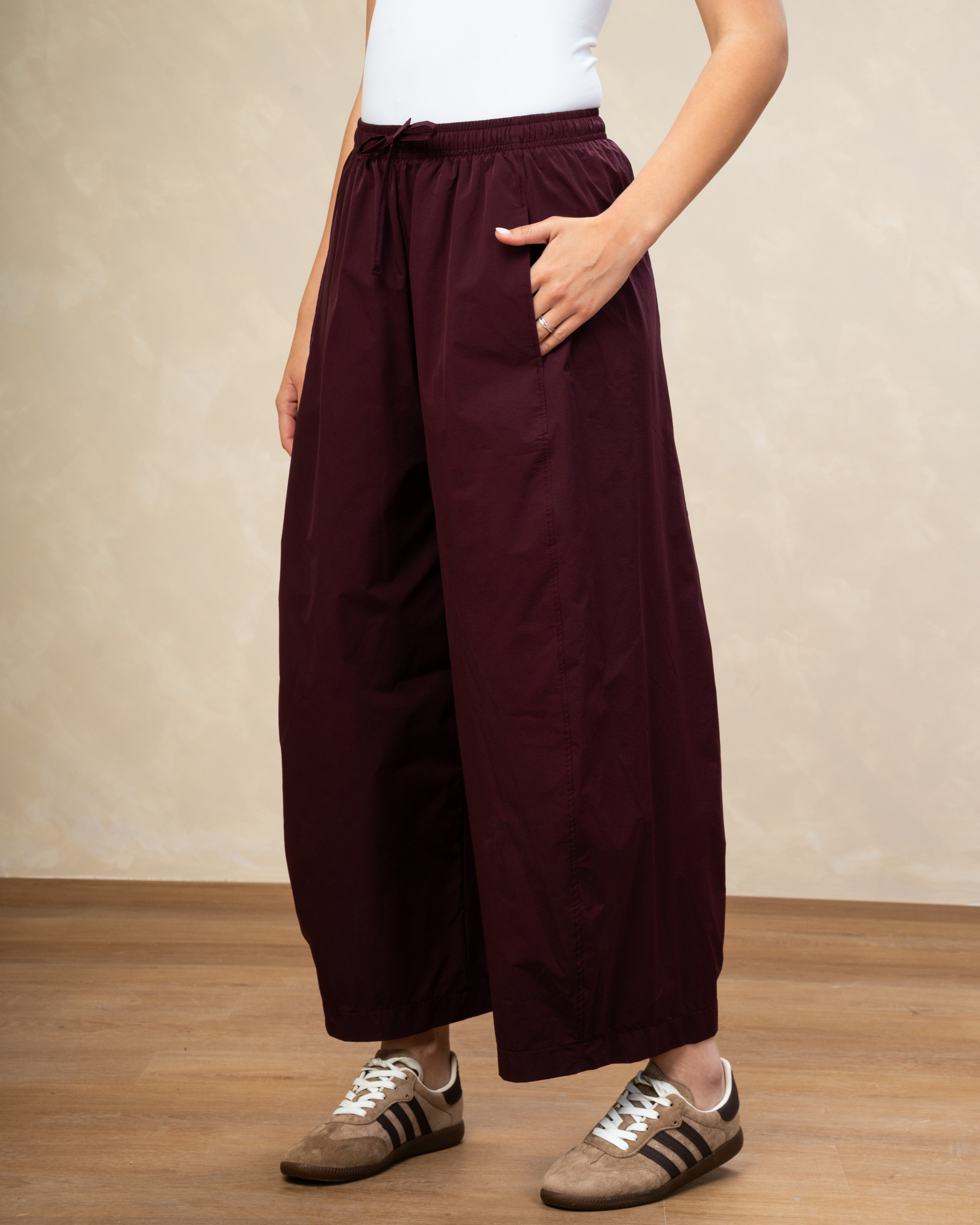 Gabardine Trouser With Drawstring Waist