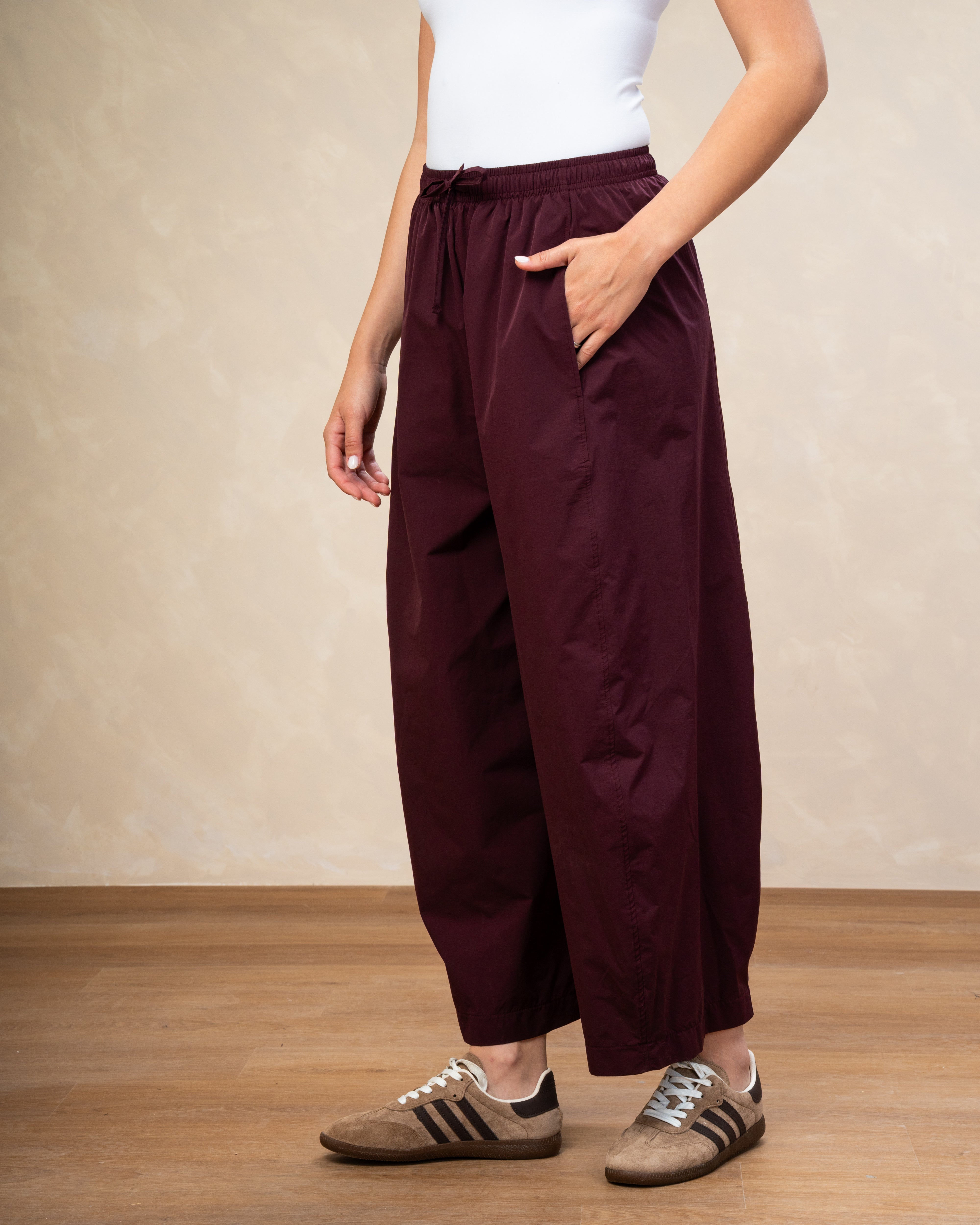 Gabardine Trouser With Drawstring Waist
