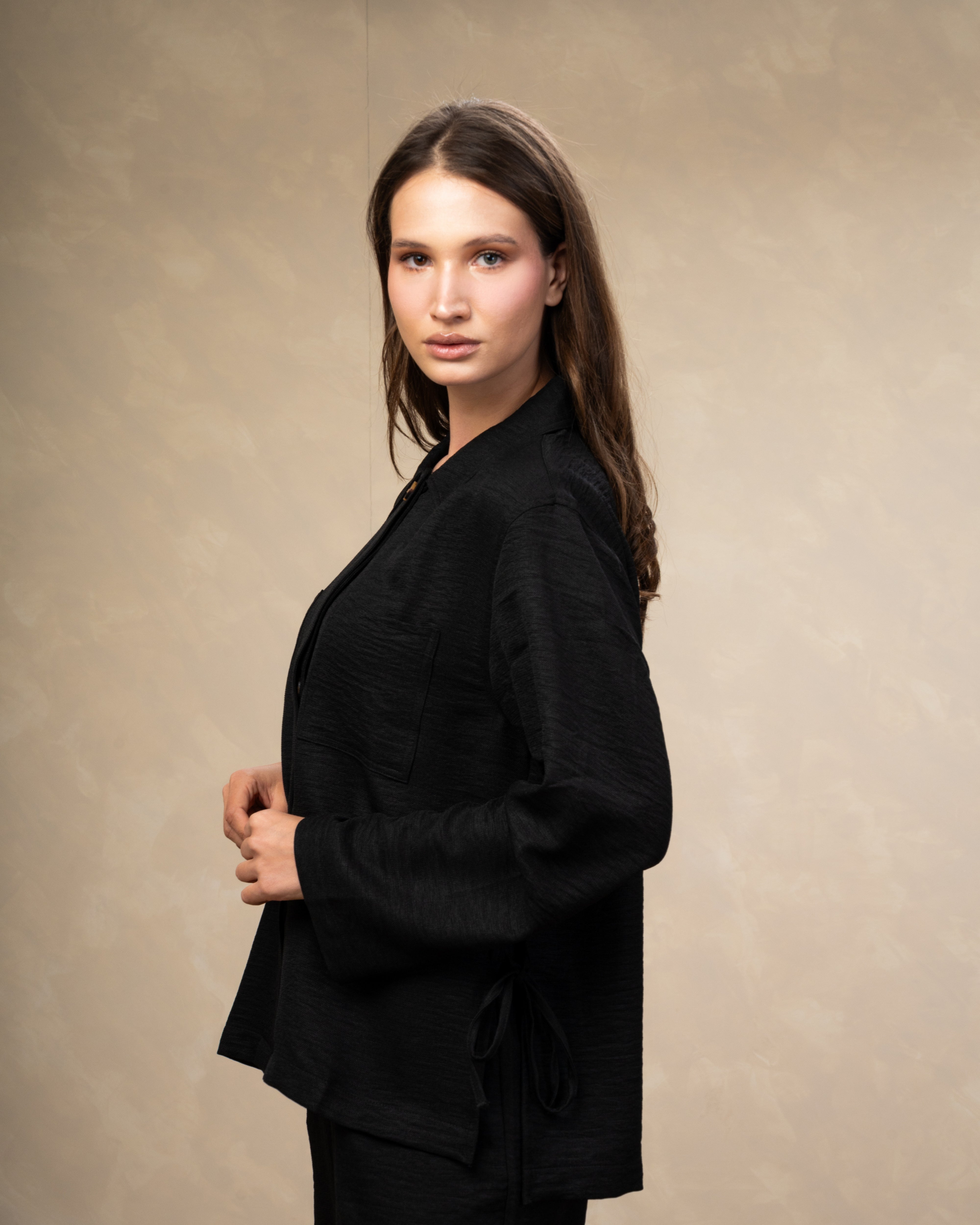 Linen Shirt With Wooden Buttons