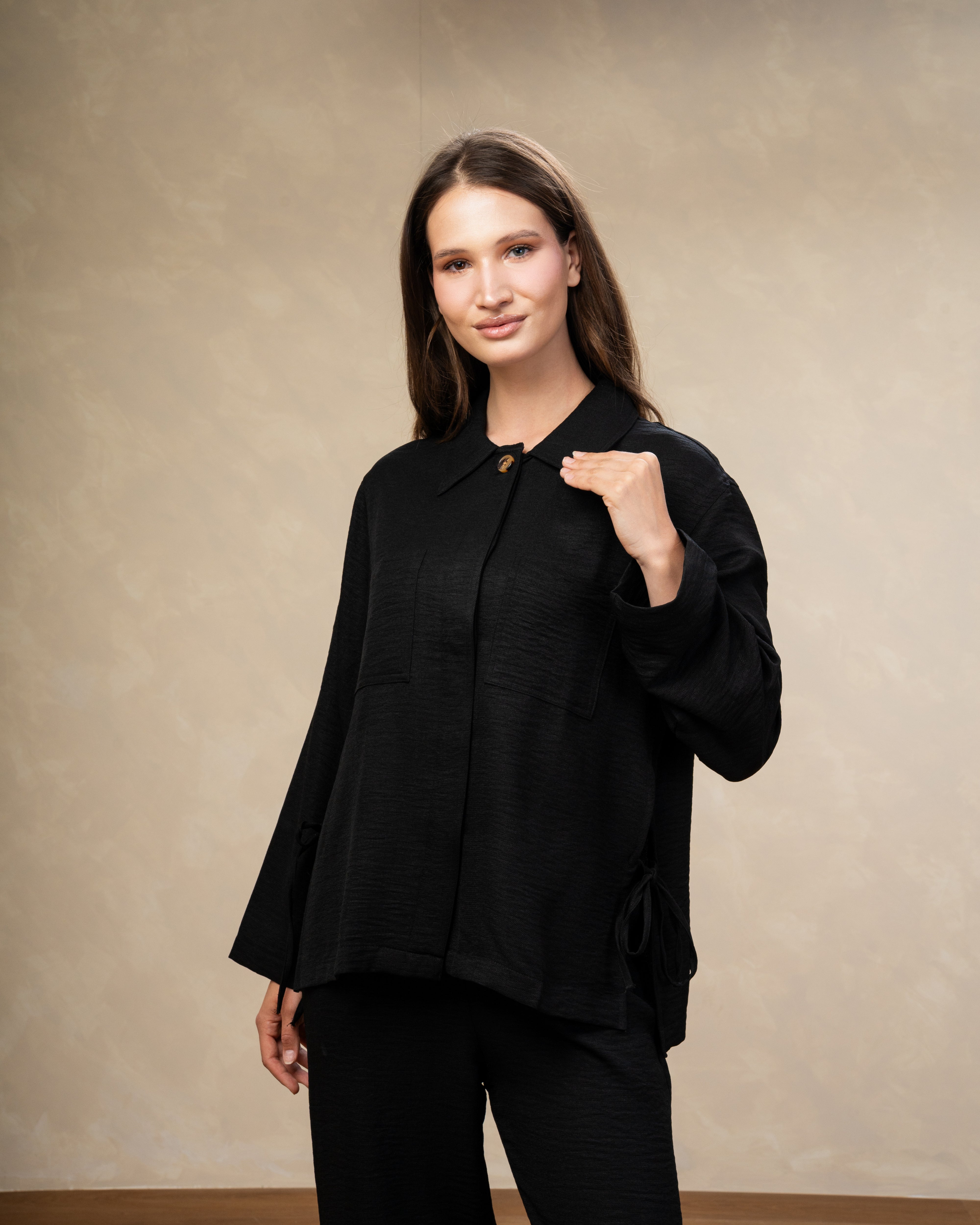 Linen Shirt With Wooden Buttons