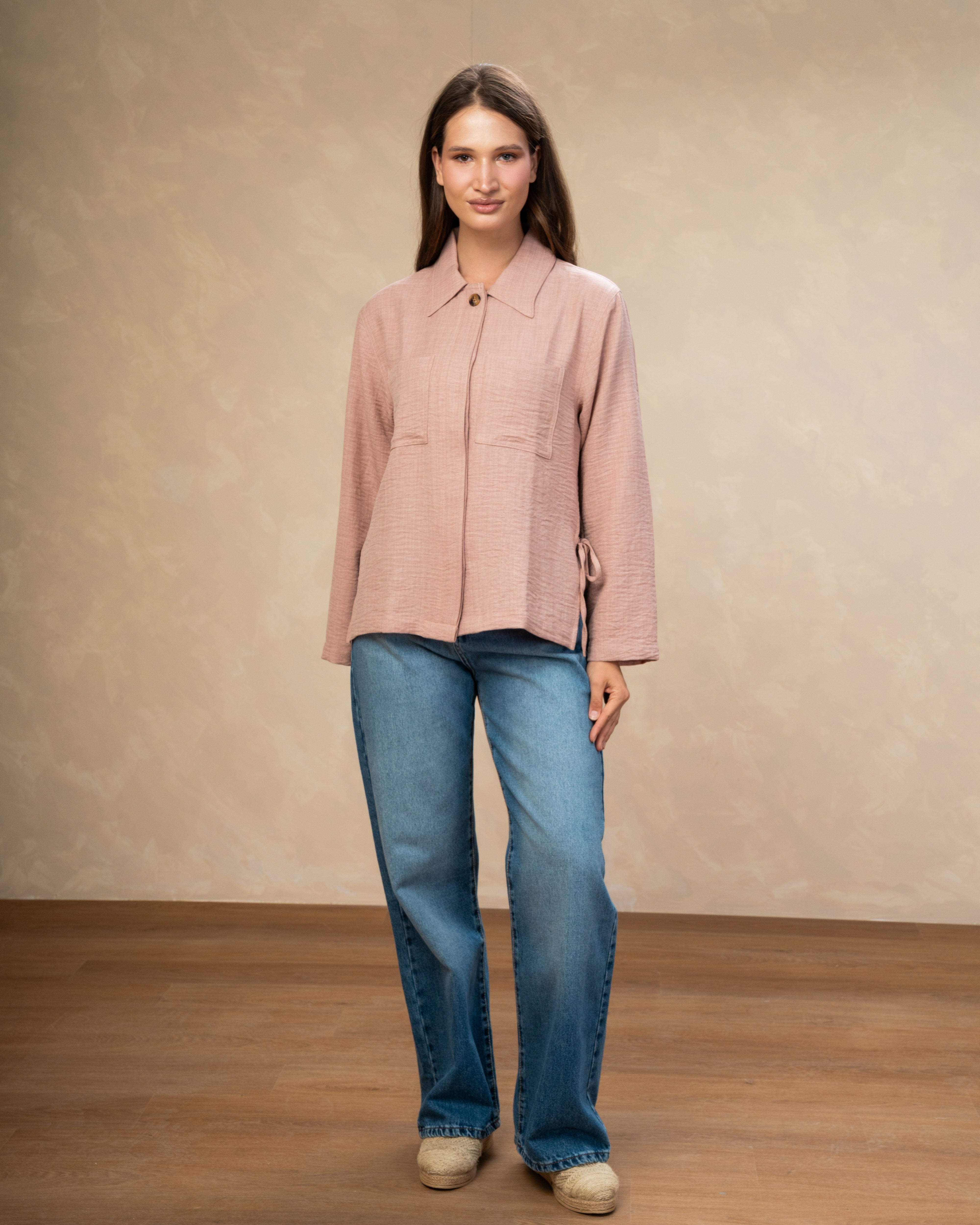 Linen Shirt With Wooden Buttons