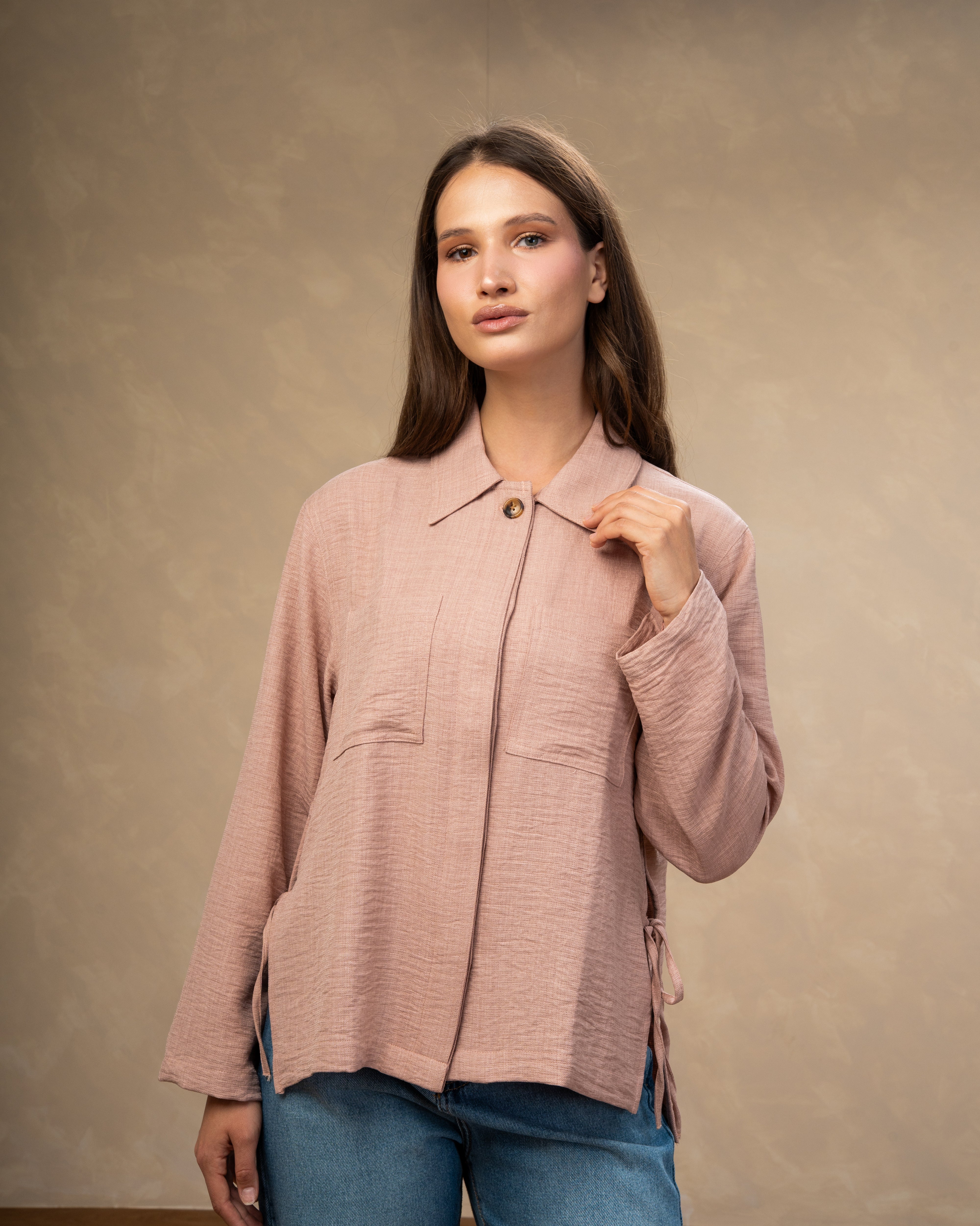 Linen Shirt With Wooden Buttons