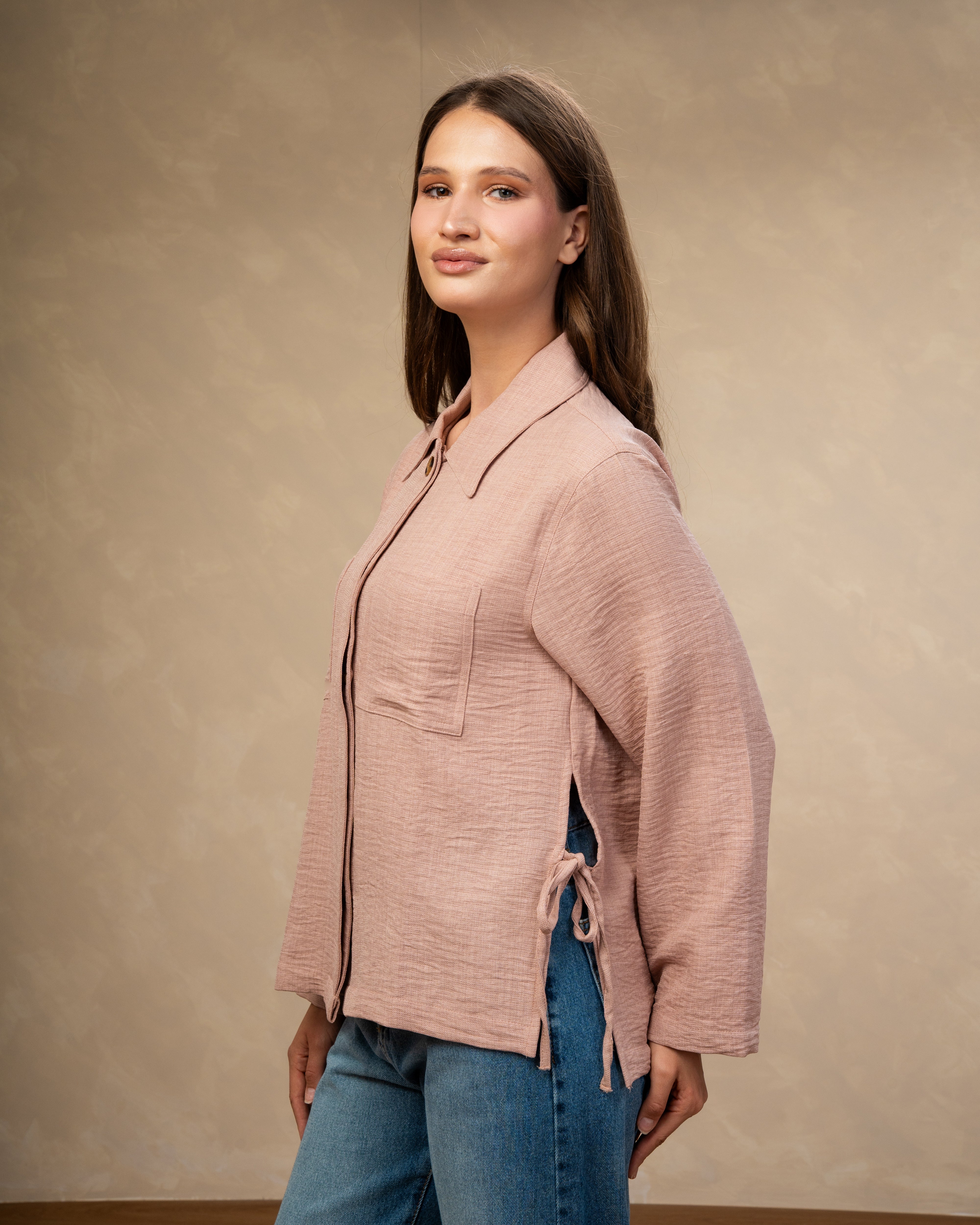 Linen Shirt With Wooden Buttons