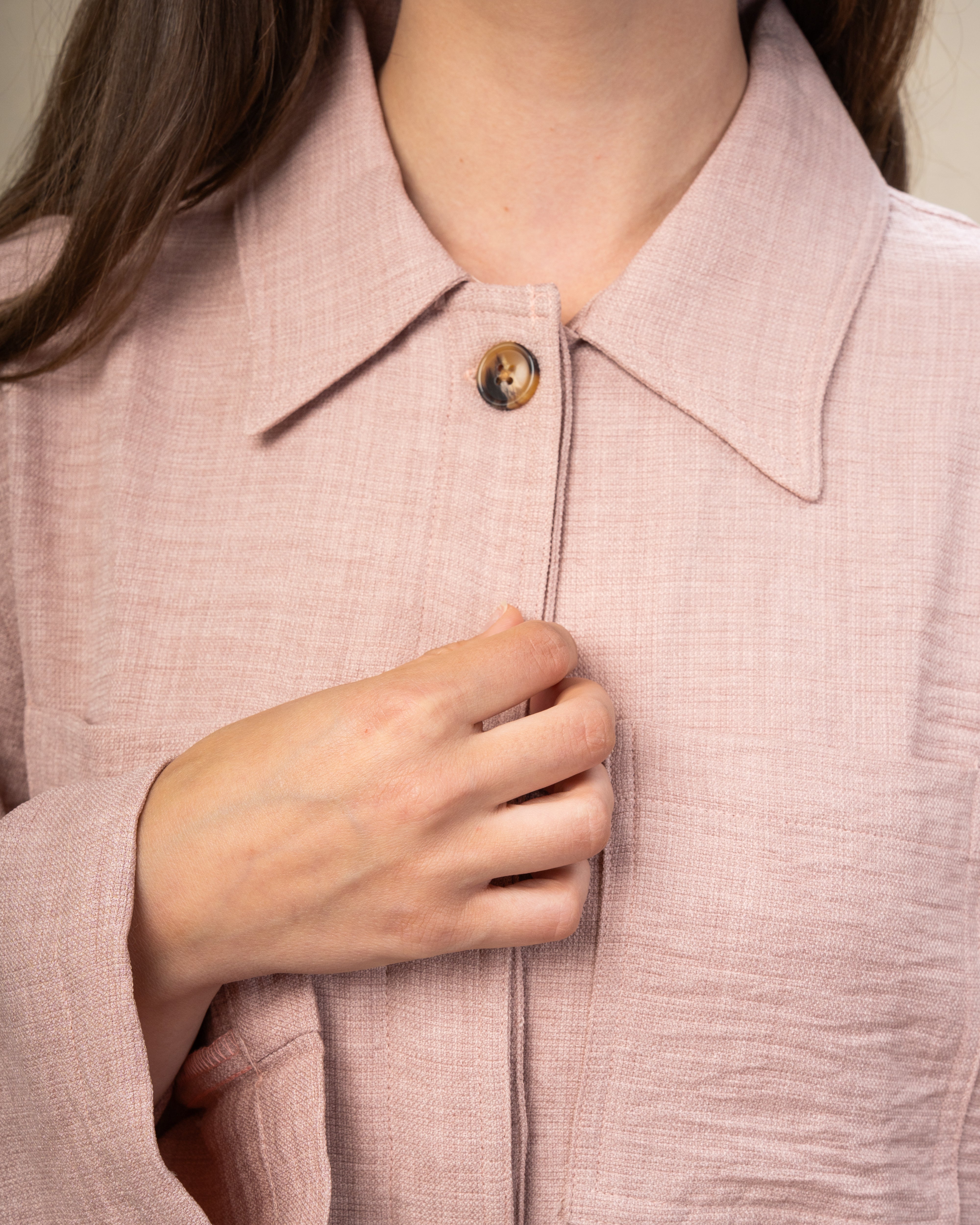 Linen Shirt With Wooden Buttons