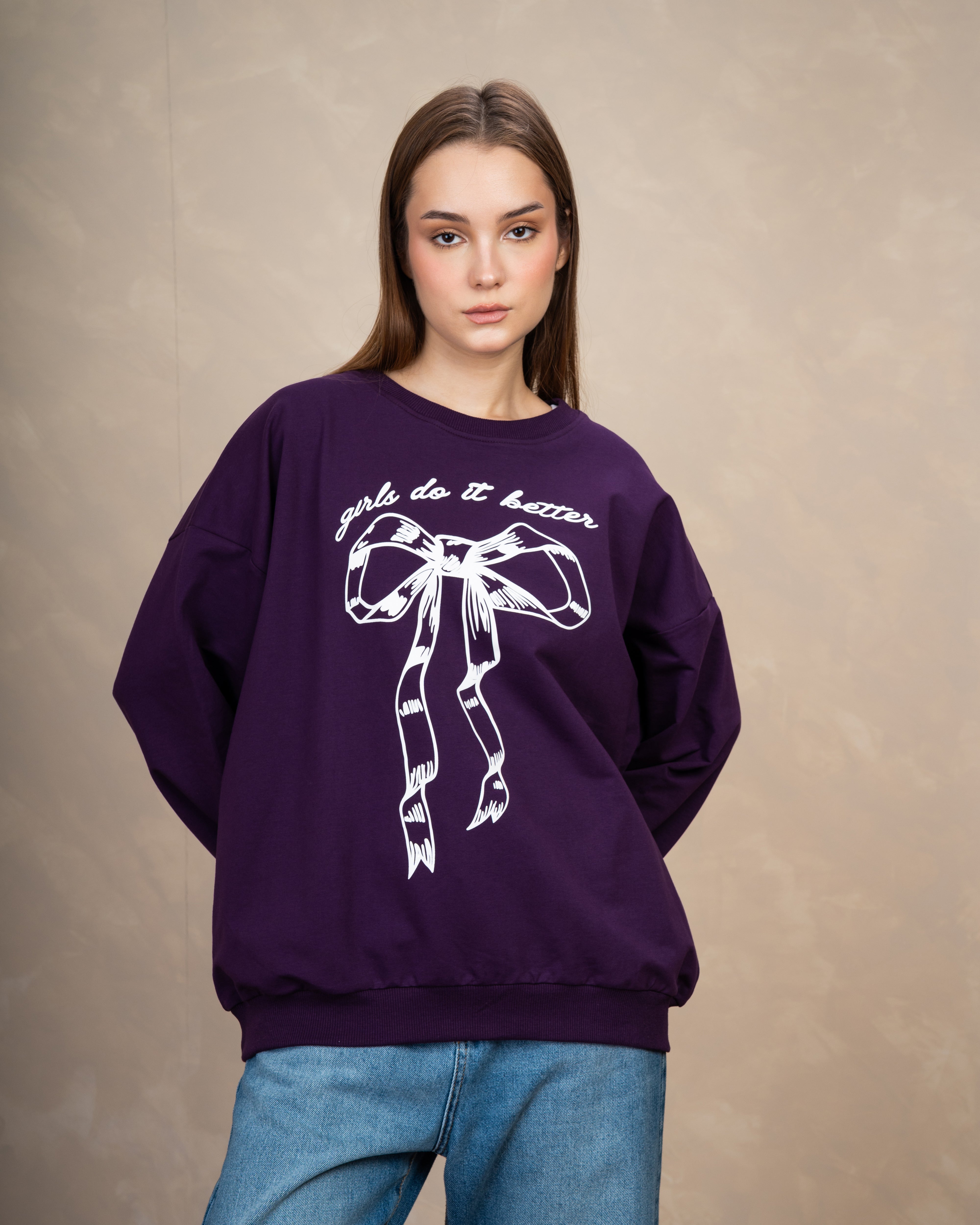 Bow Print - Sweatshirt