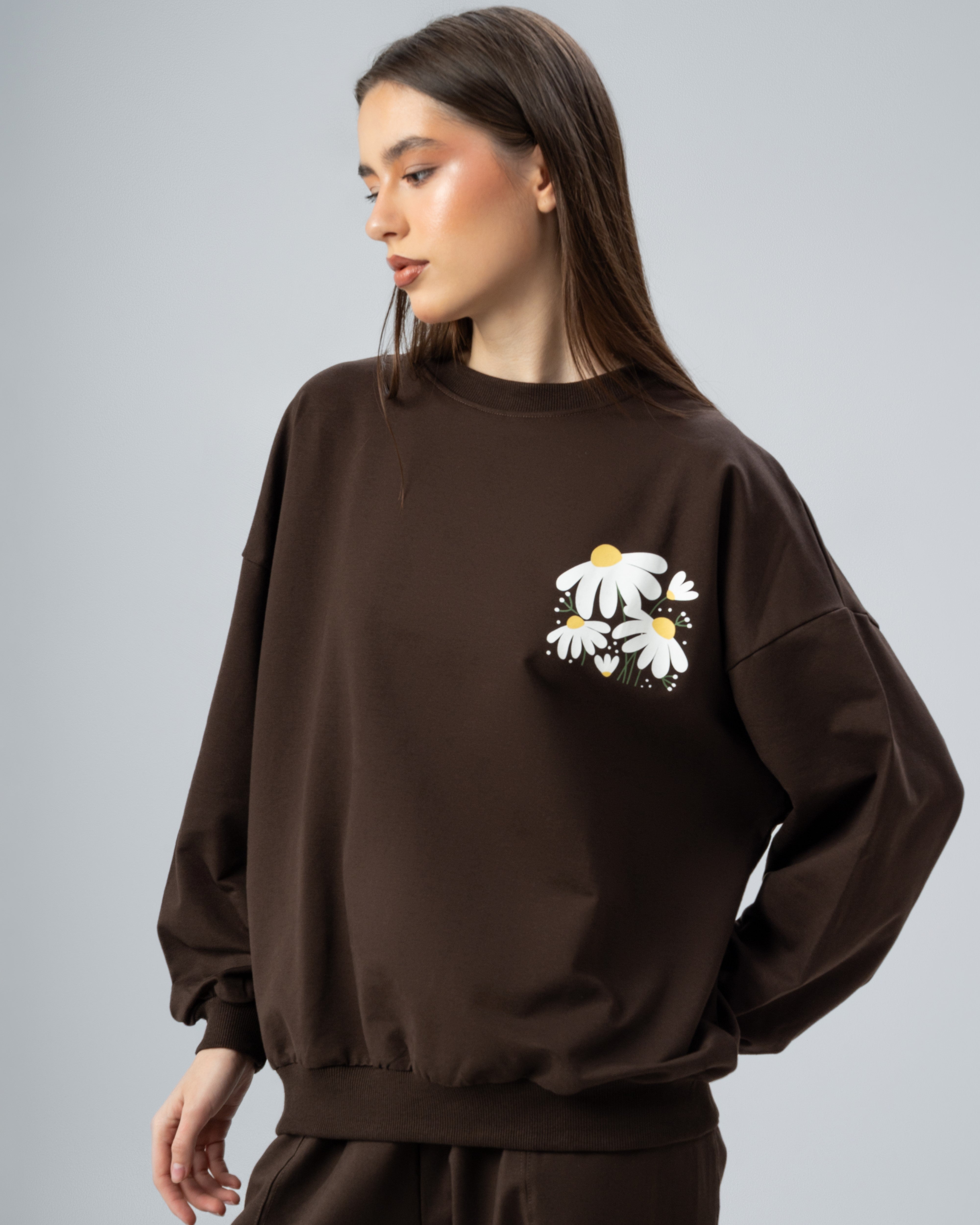 Floral Back Print Sweatshirt