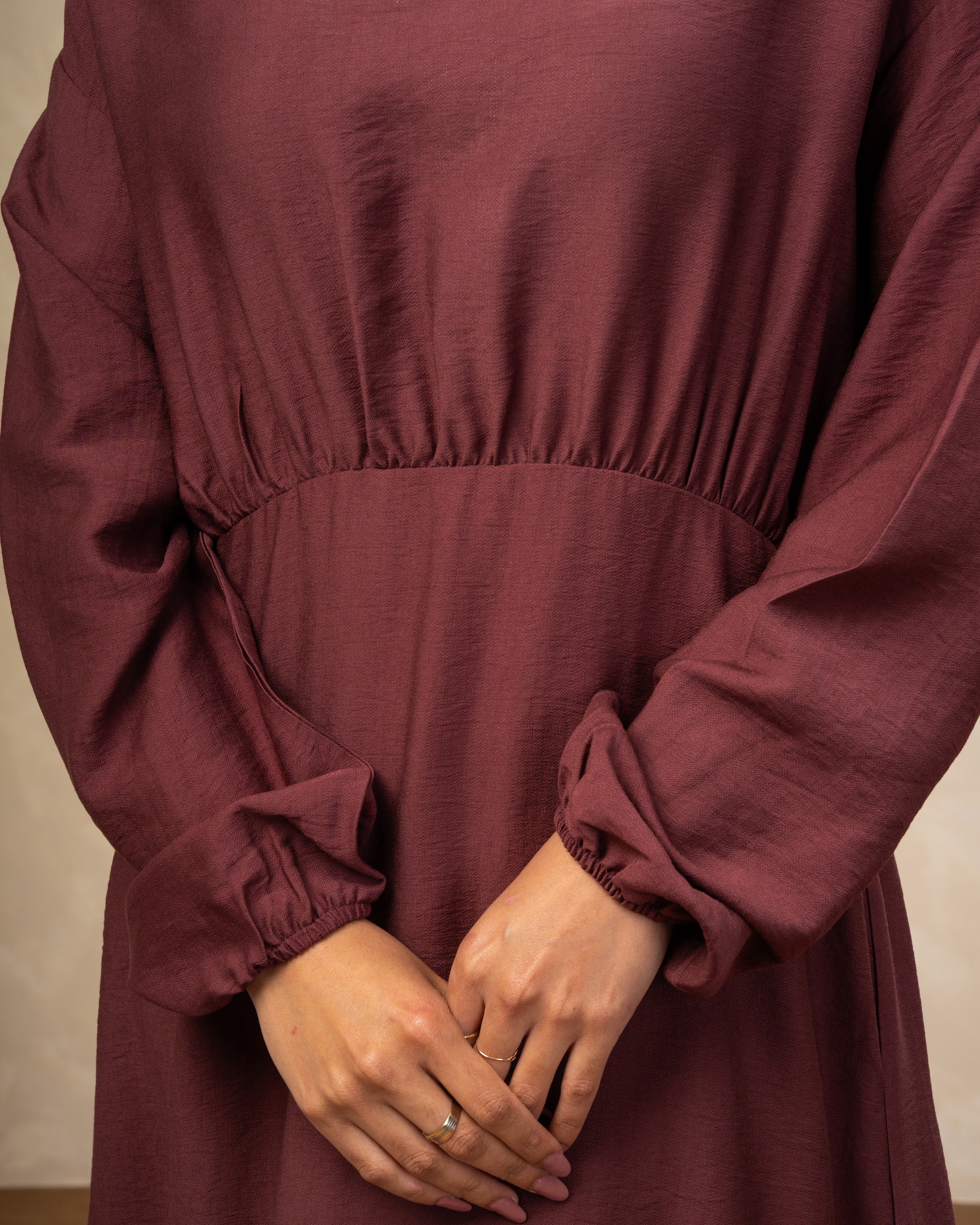 Elegant Long - (V-Neck) Dress