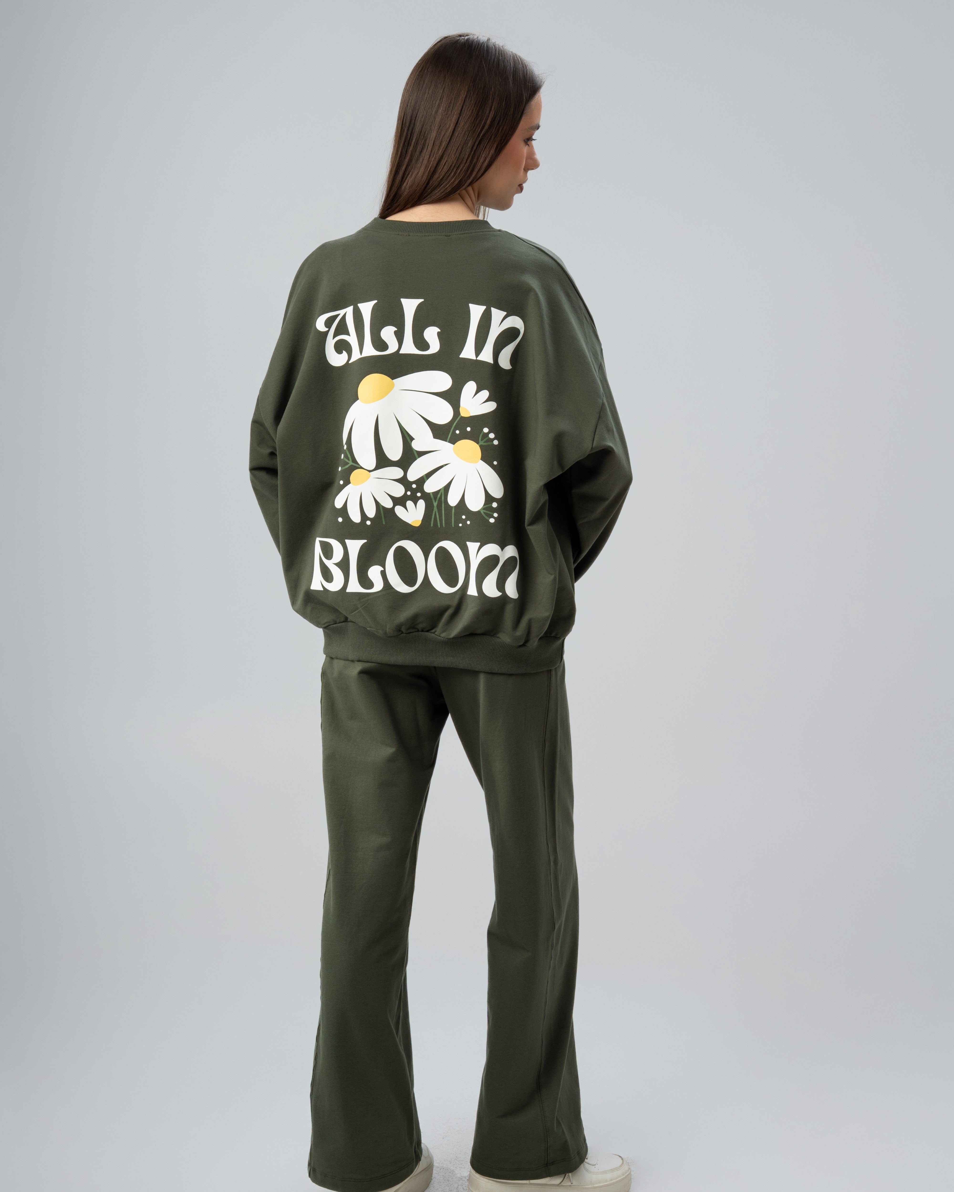 Floral Back Print Sweatshirt