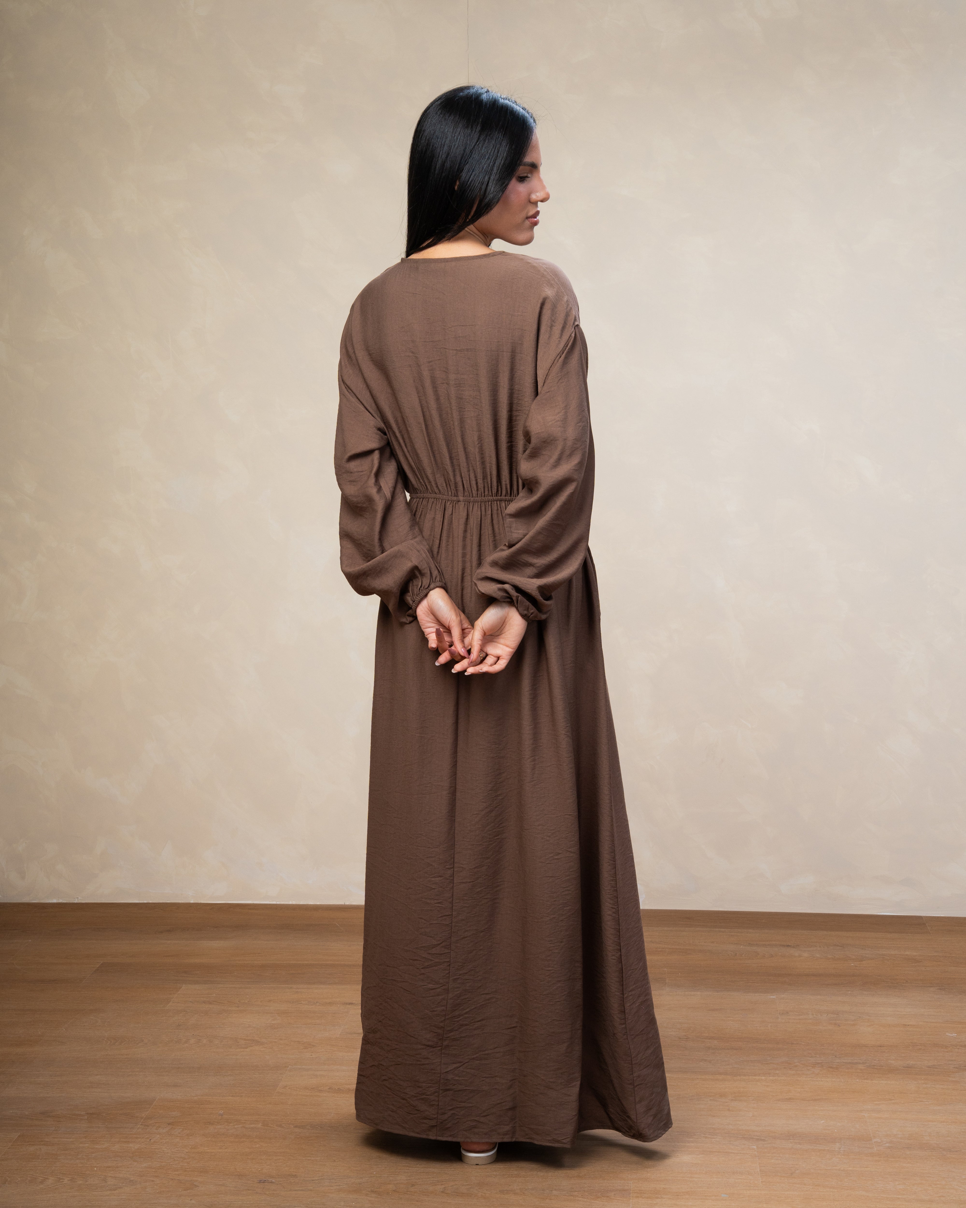 Elegant Long - (V-Neck) Dress