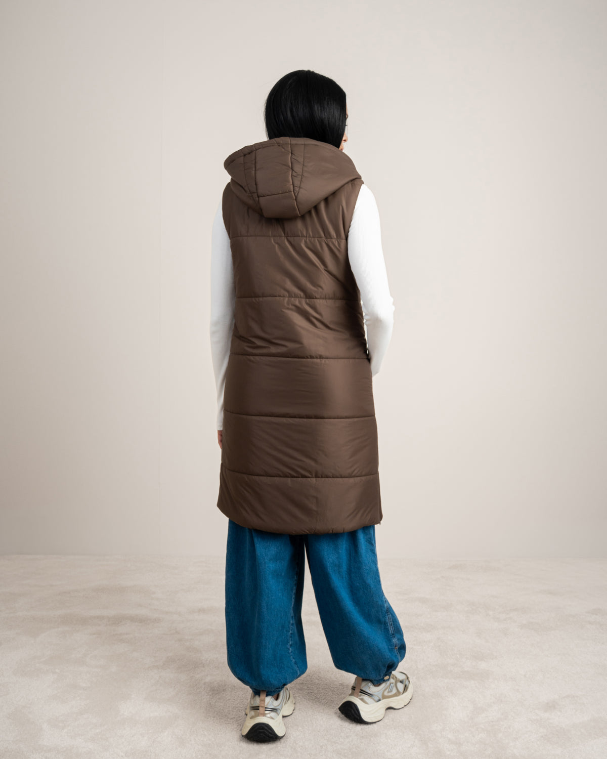Quilted Hooded - Vest With Zipper