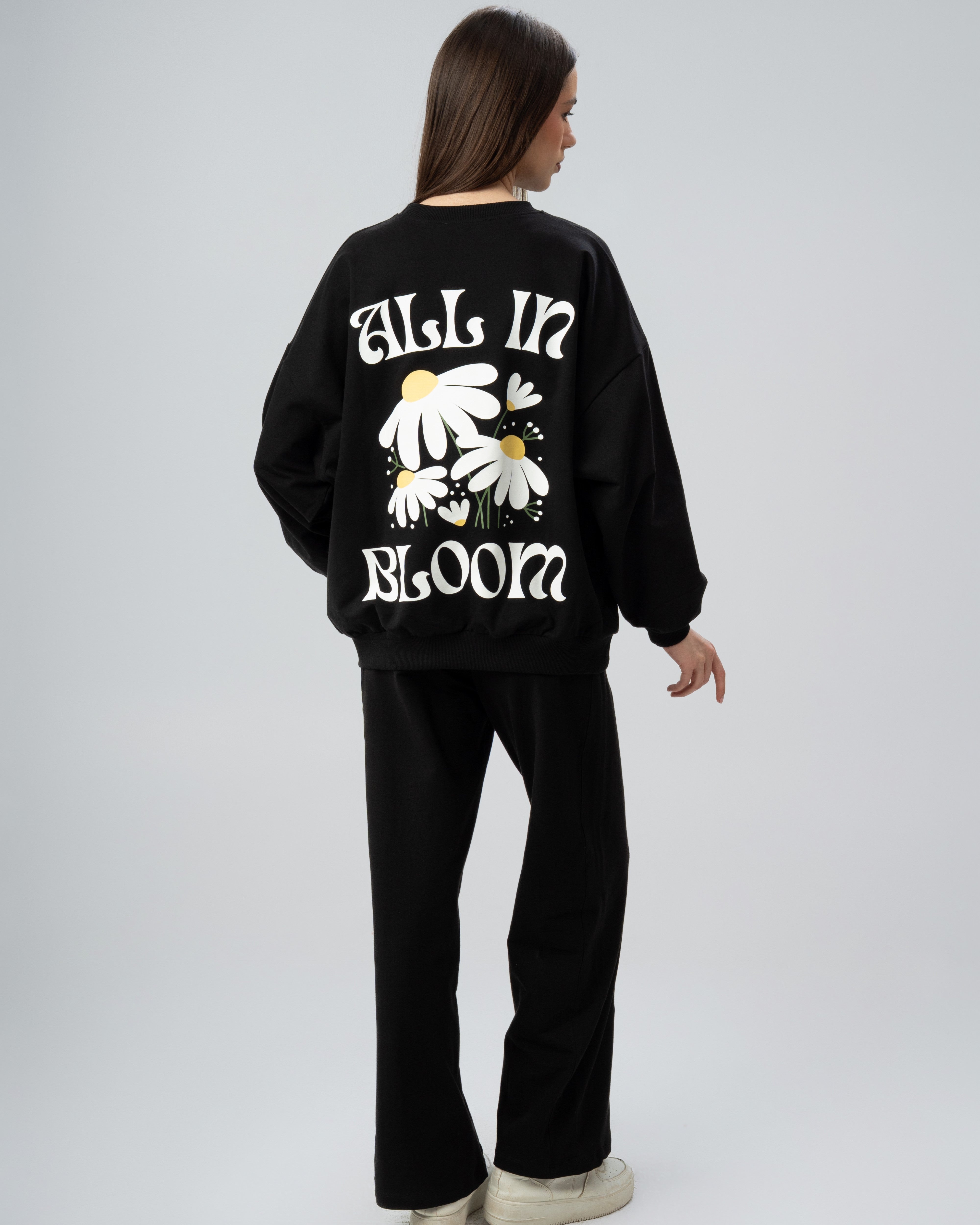 Floral Back Print Sweatshirt