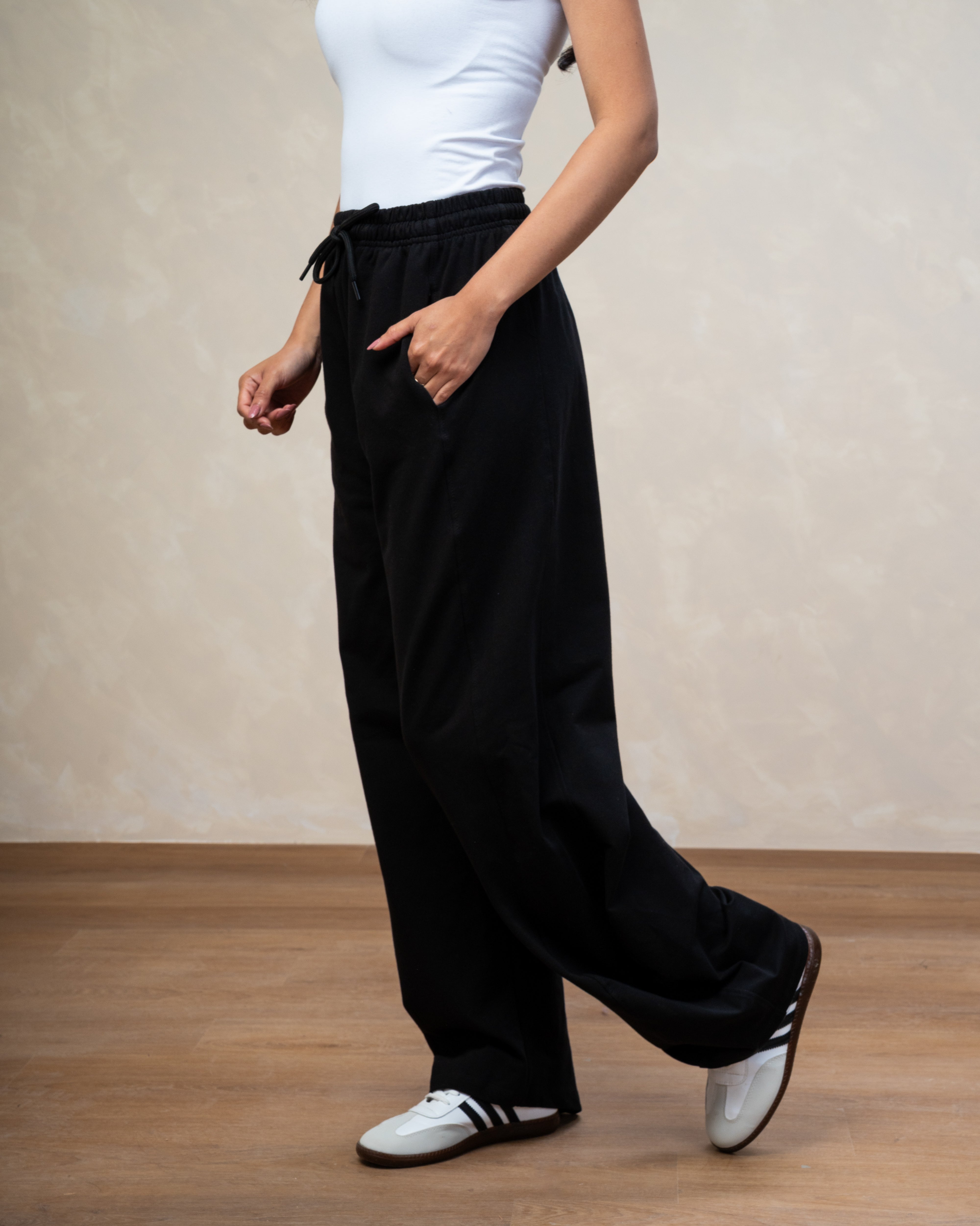 Colored Melton Trouser With Drawstring