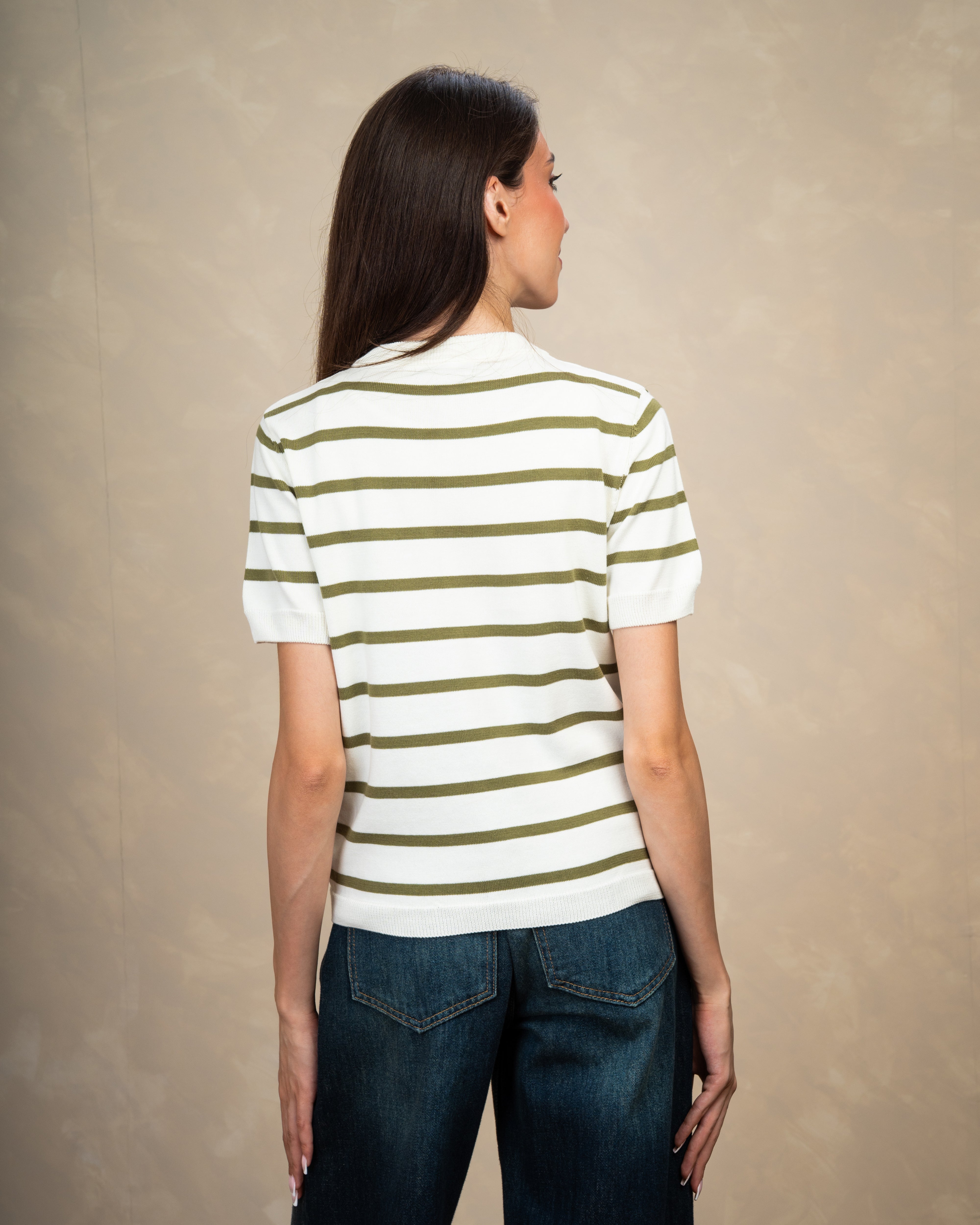 Short Striped Collared Body