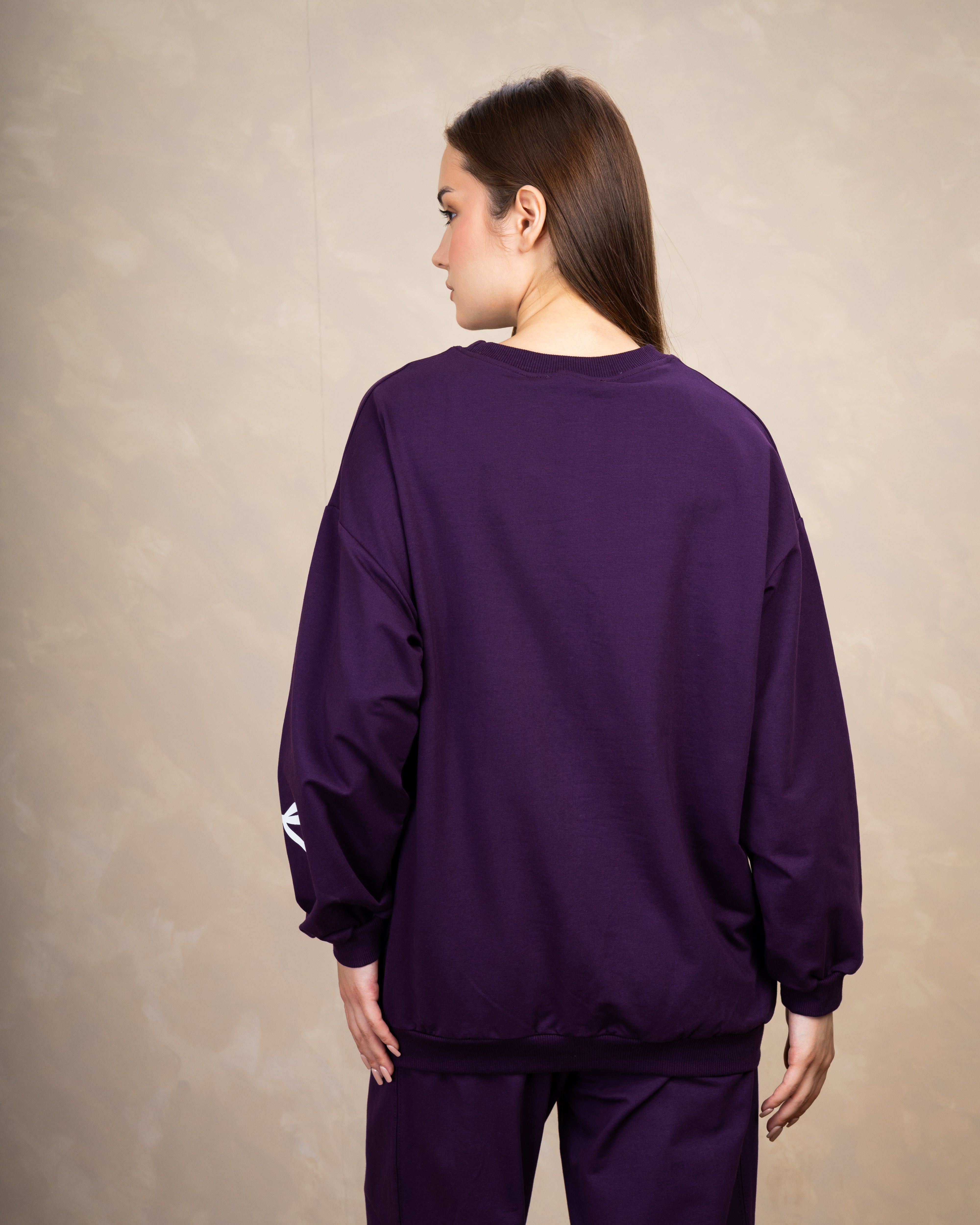 Bow And Text Print Sweatshirt