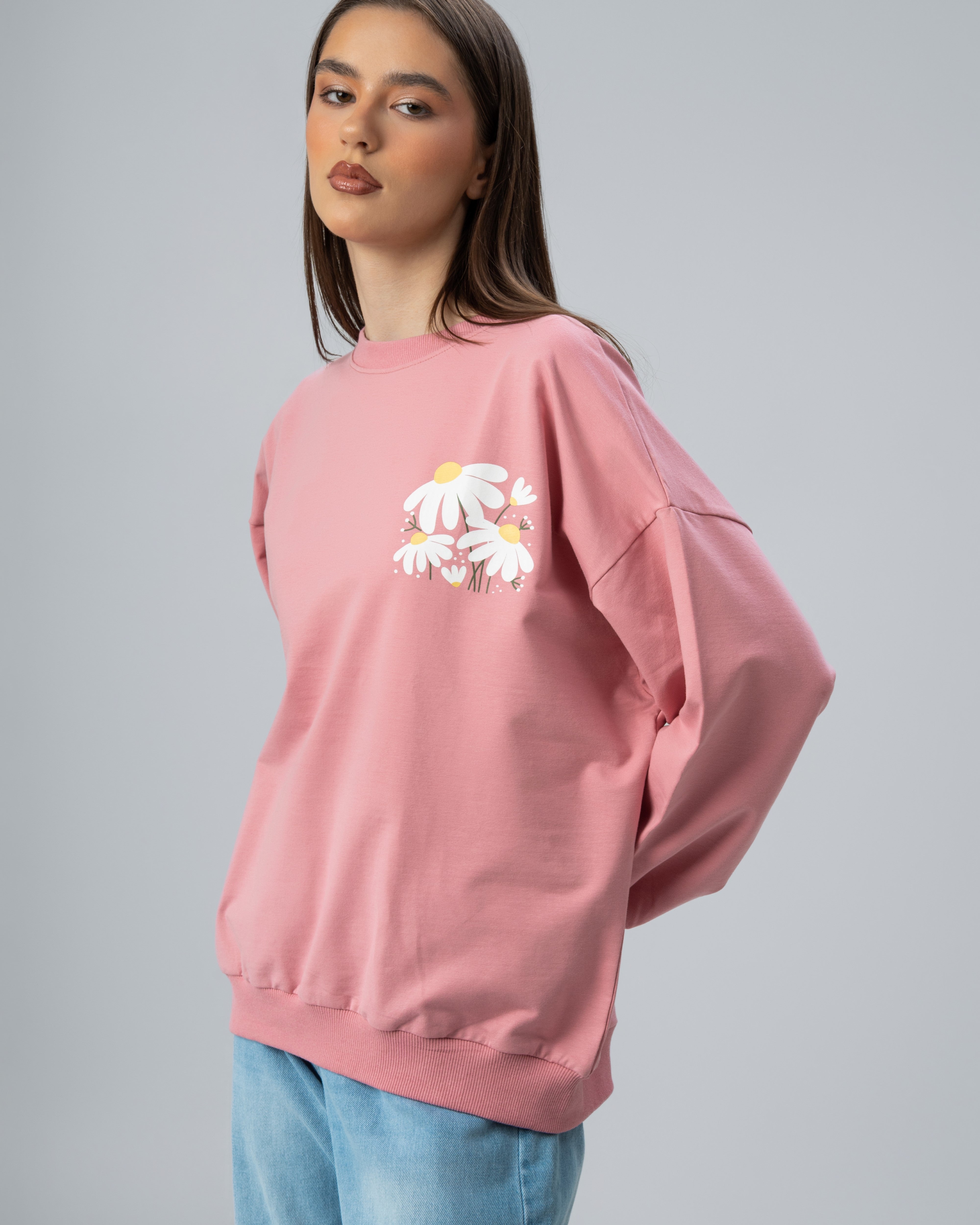 Floral Back Print Sweatshirt