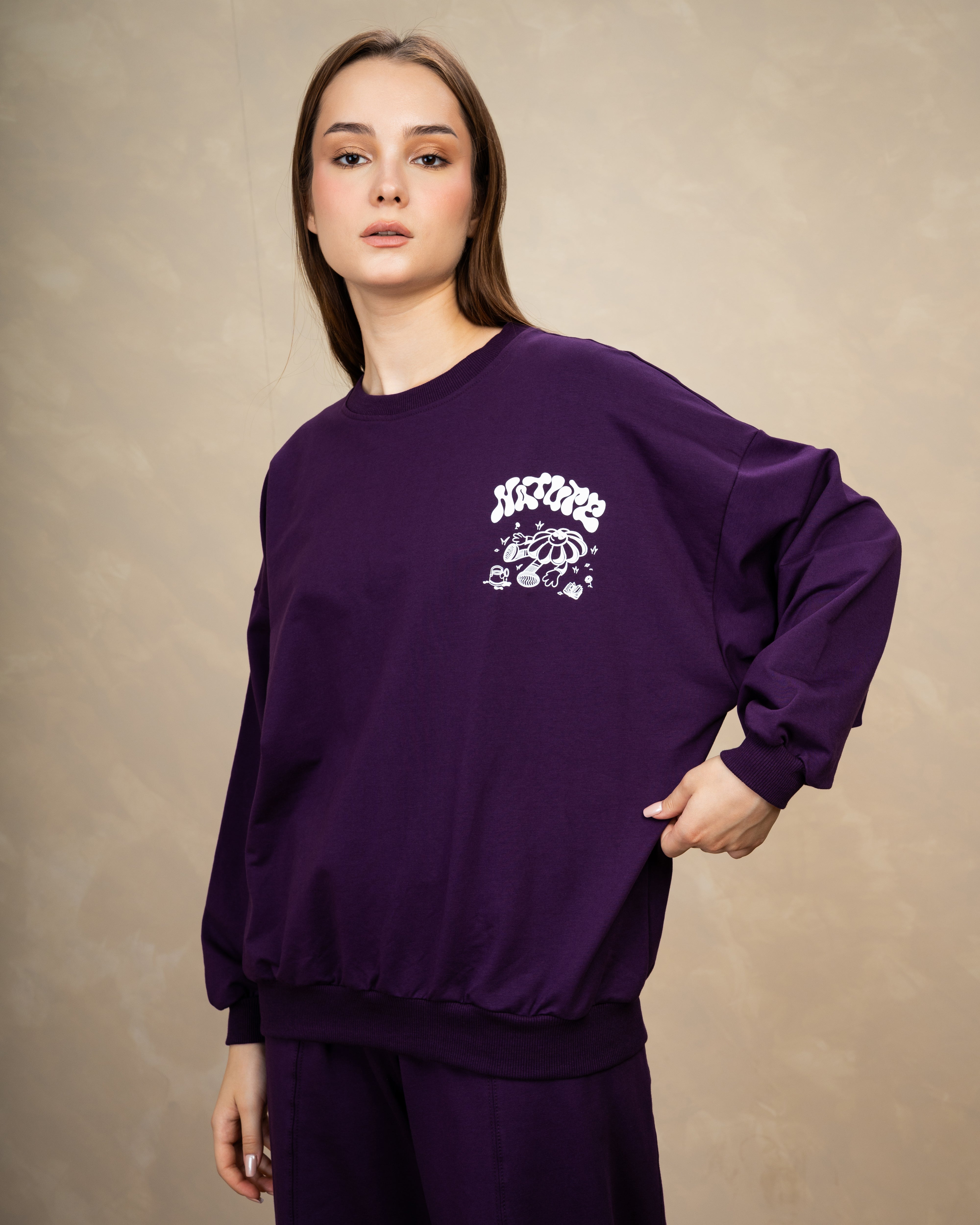 Floral Back Print Sweatshirt