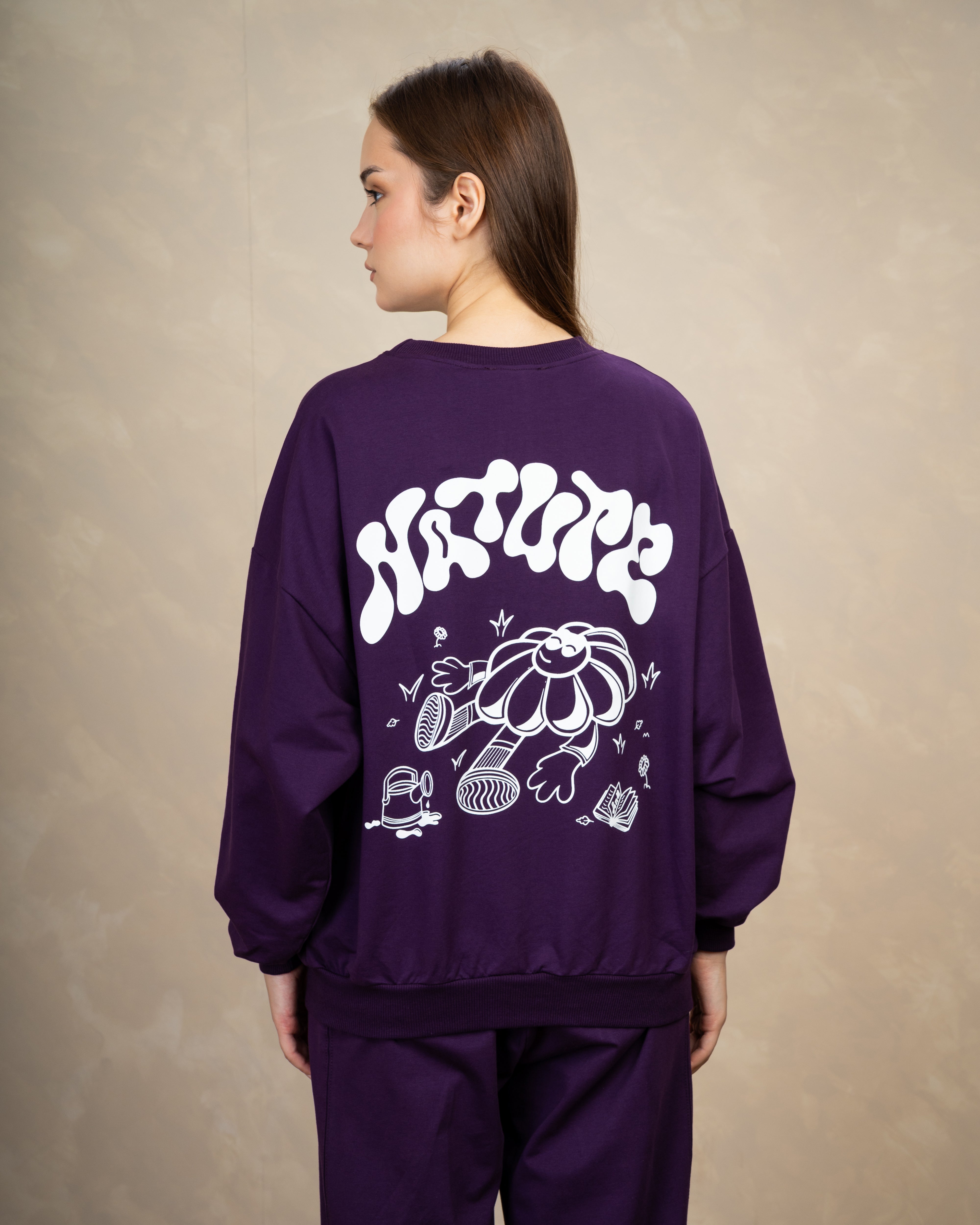 Floral Back Print Sweatshirt
