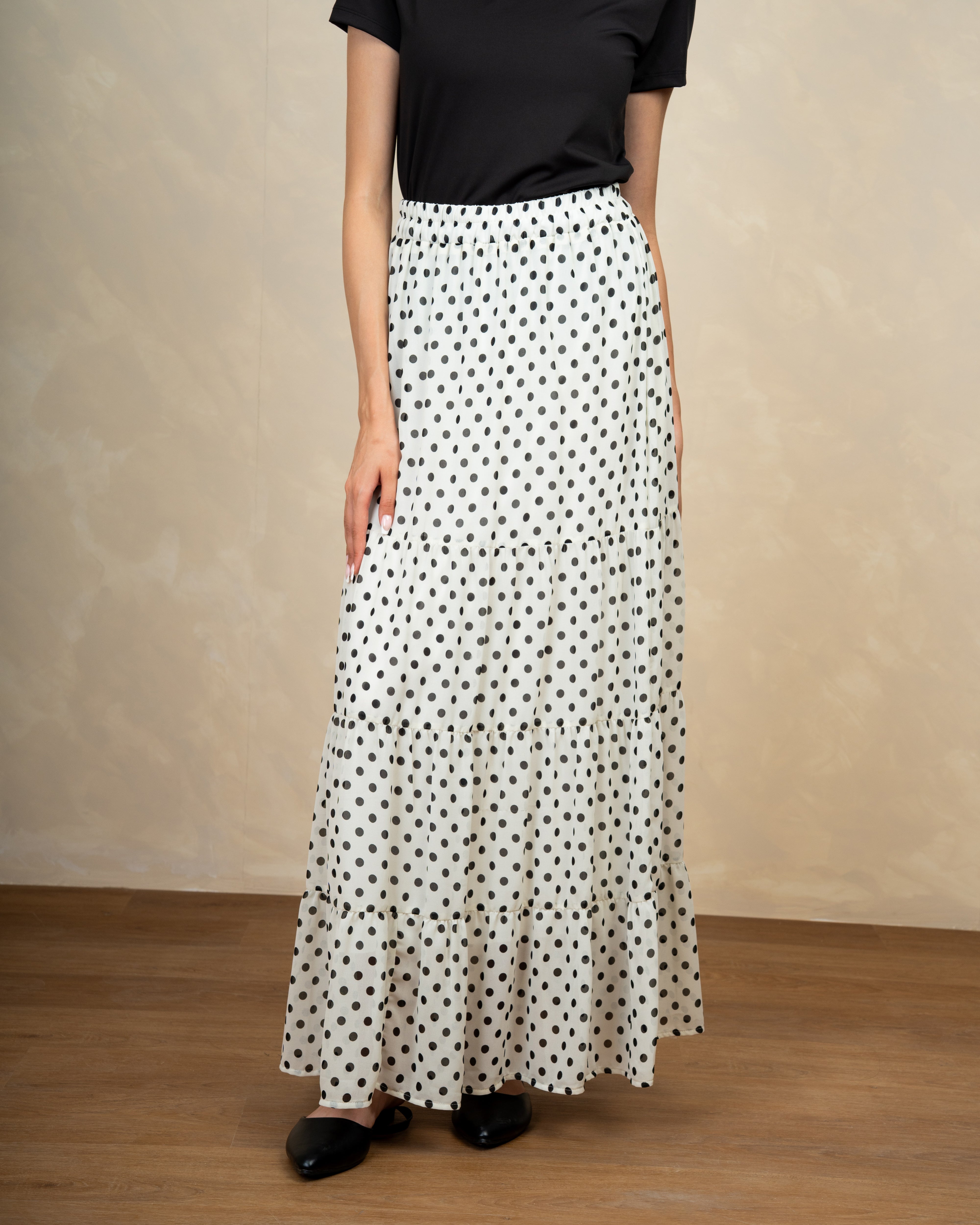 Long Polka Dot Skirt