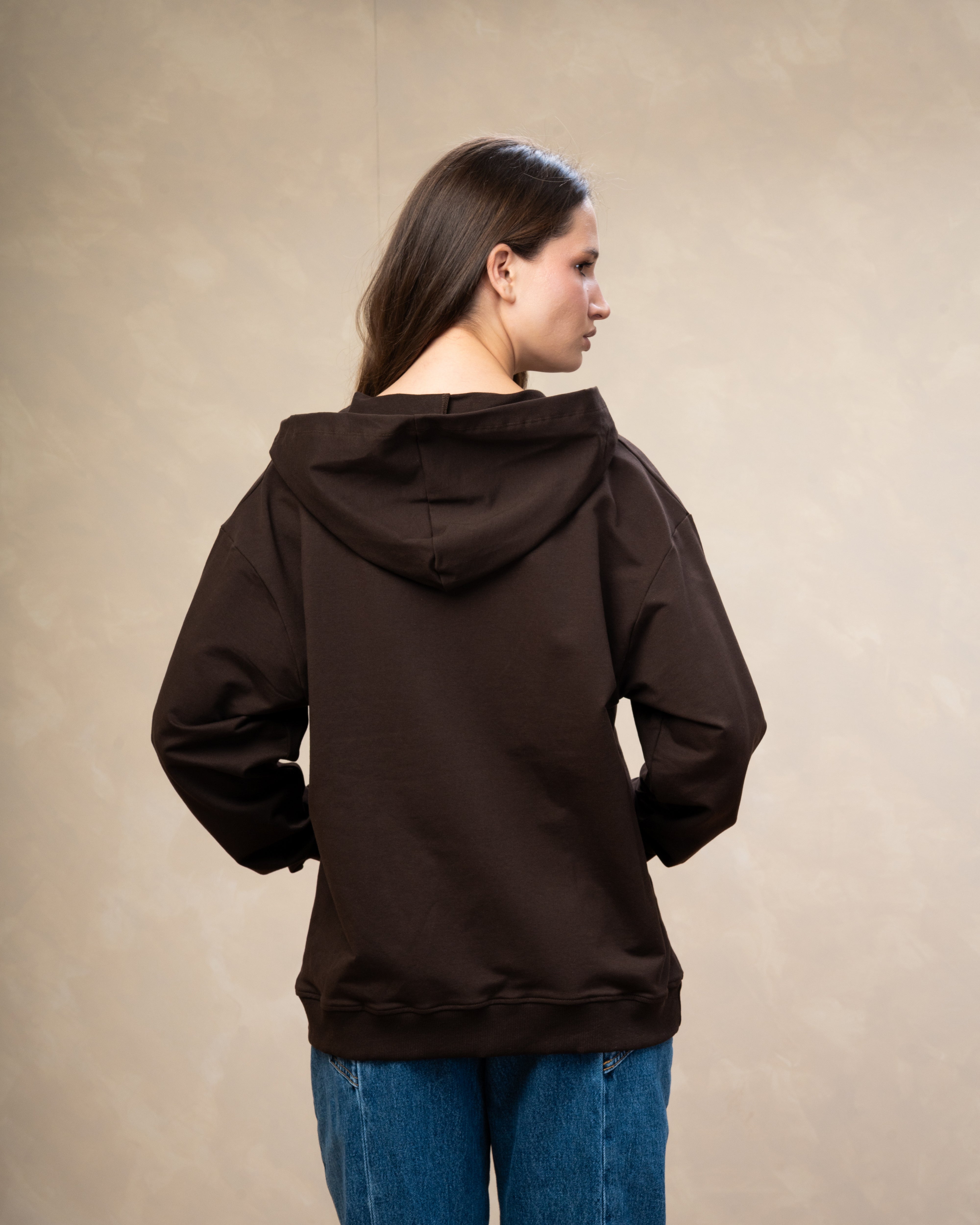 Heart Text Print Sweatshirt