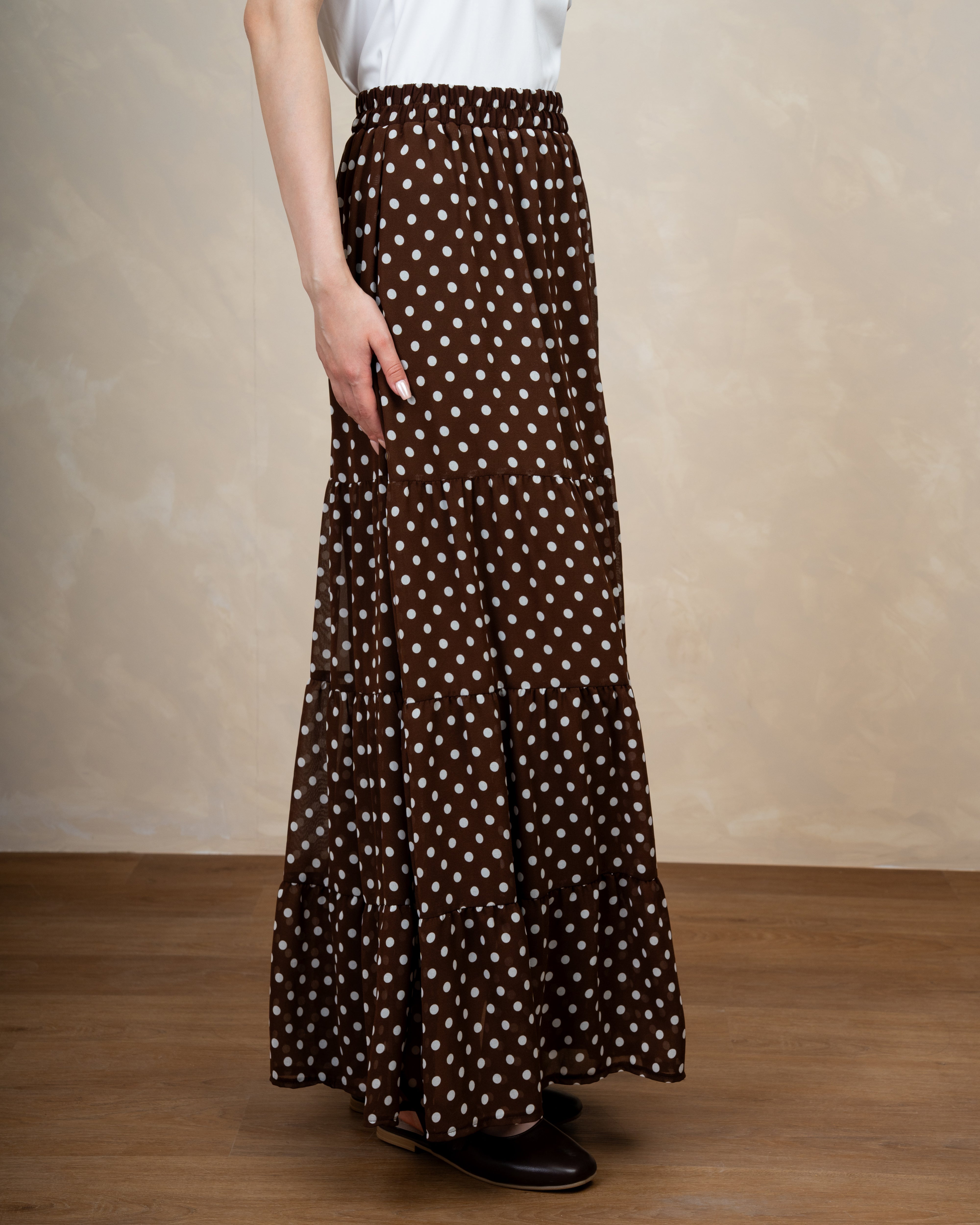 Long Polka Dot Skirt