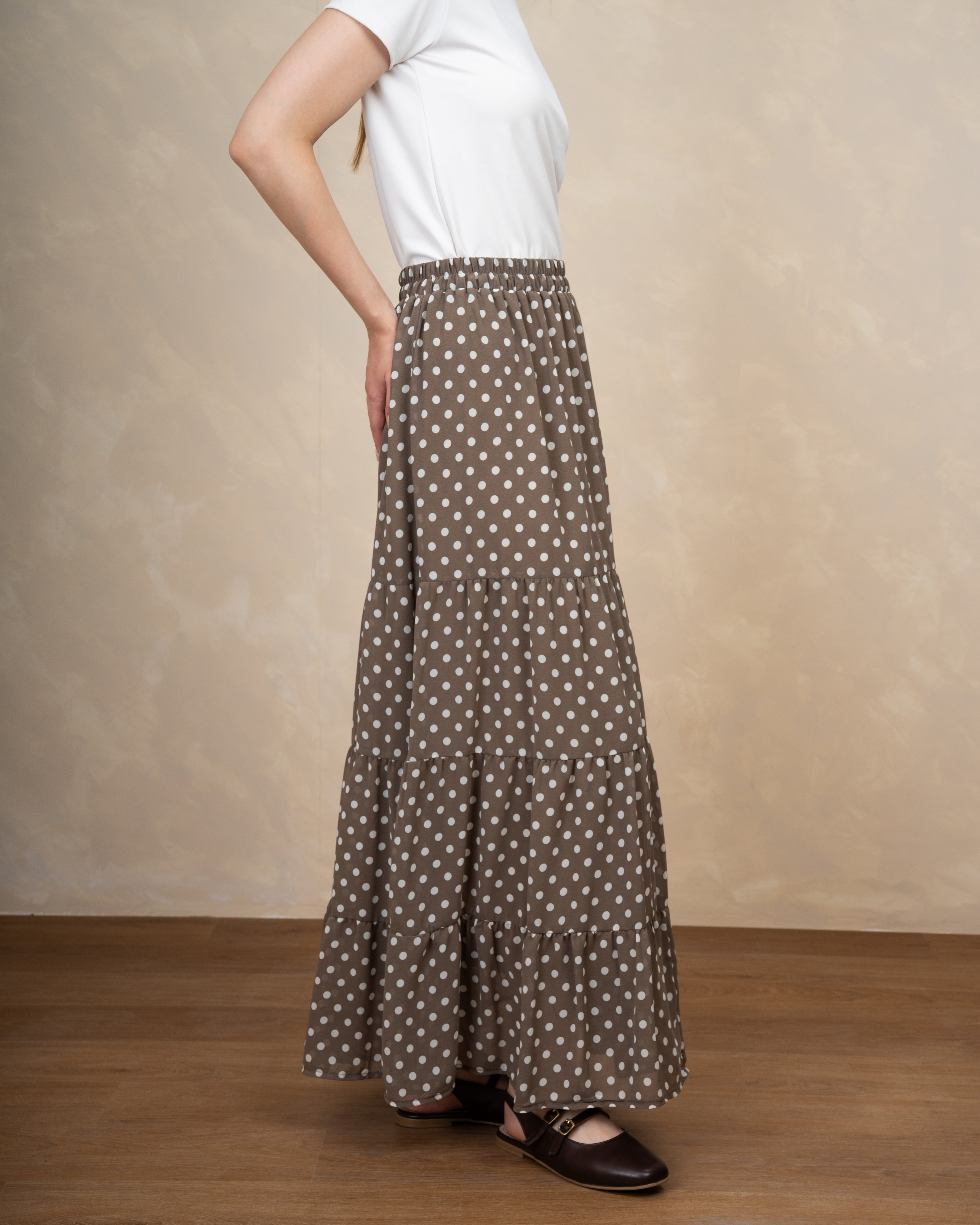 Long Polka Dot Skirt