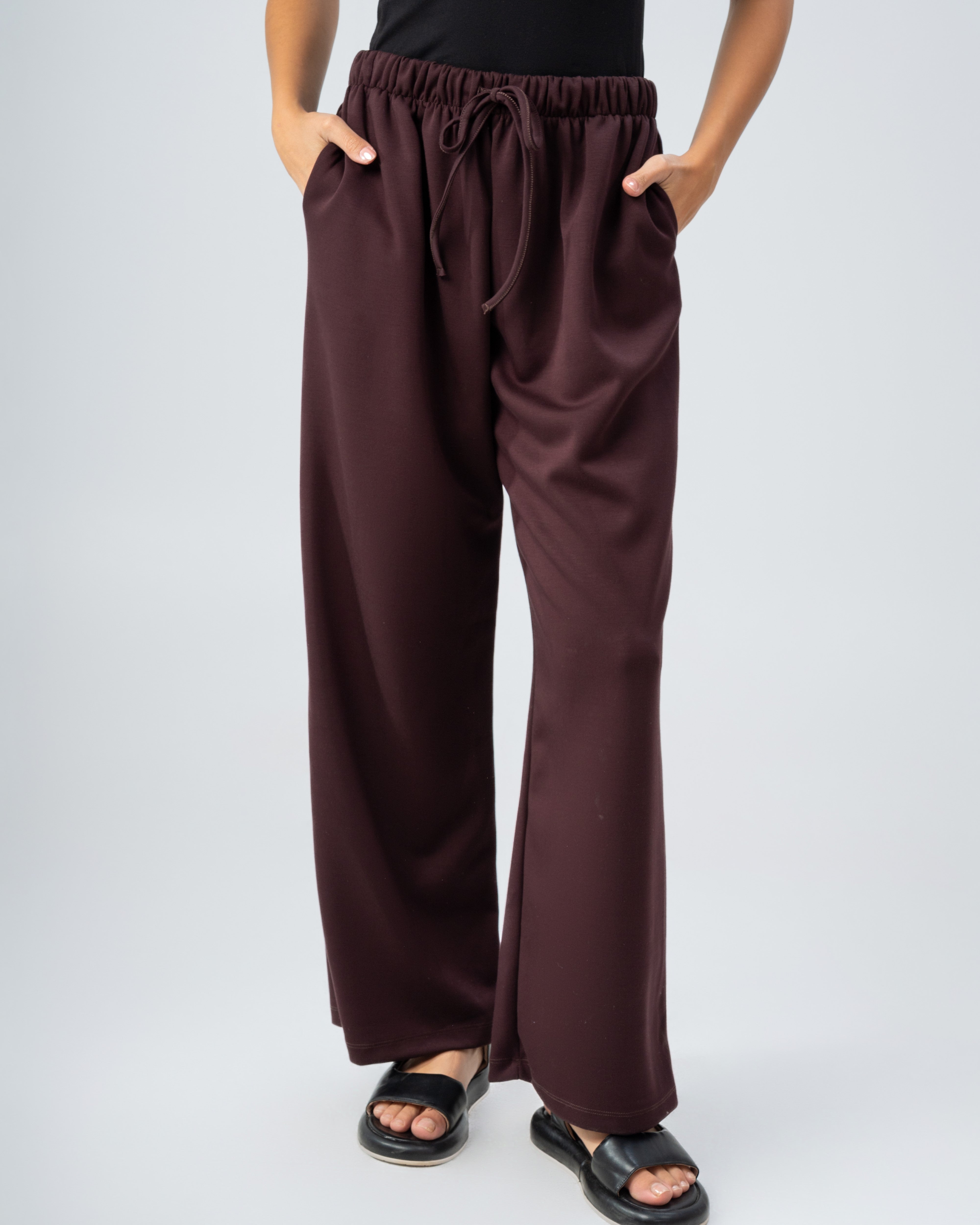 Colored Melton Trouser With Drawstring