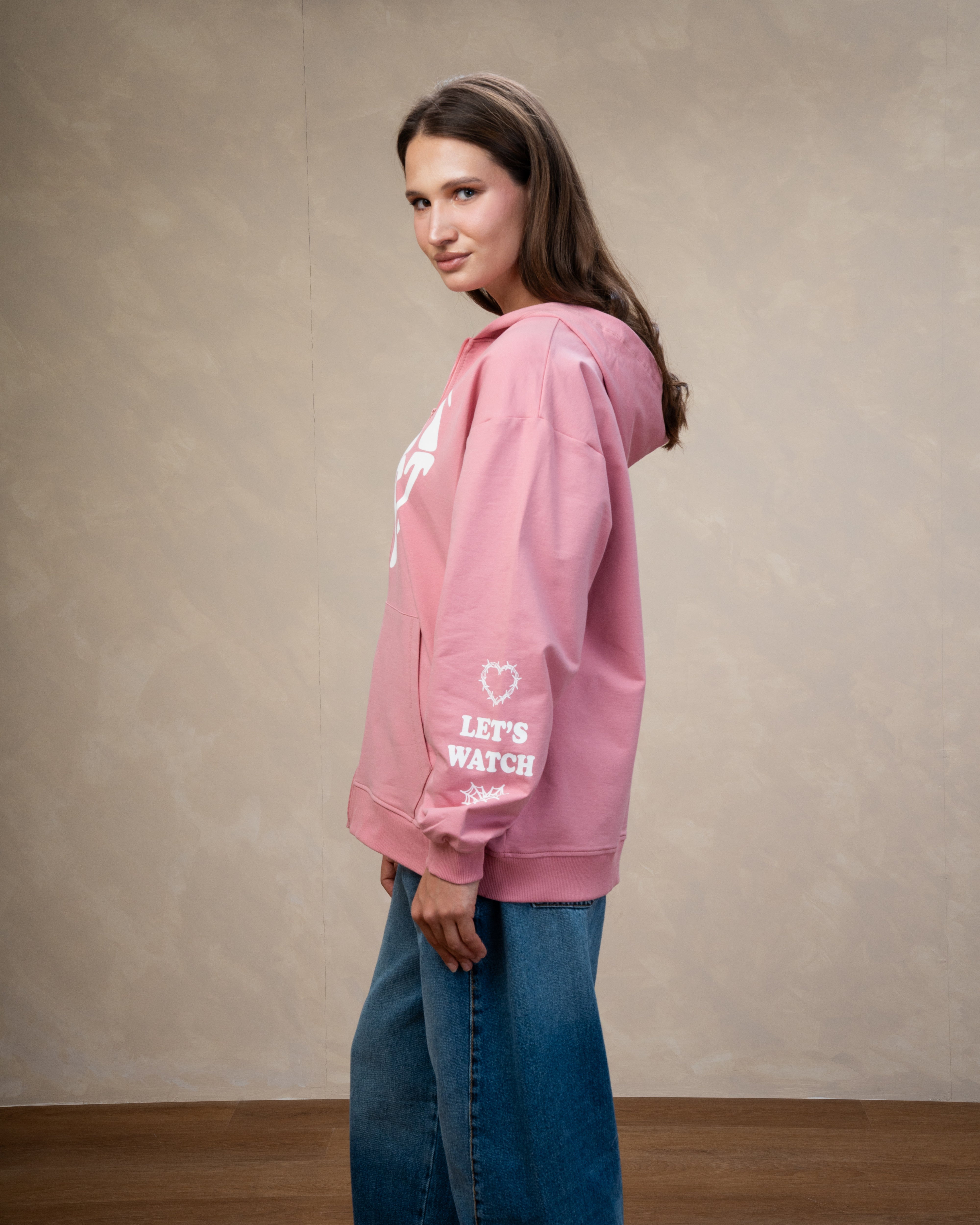 Heart Text Print Sweatshirt