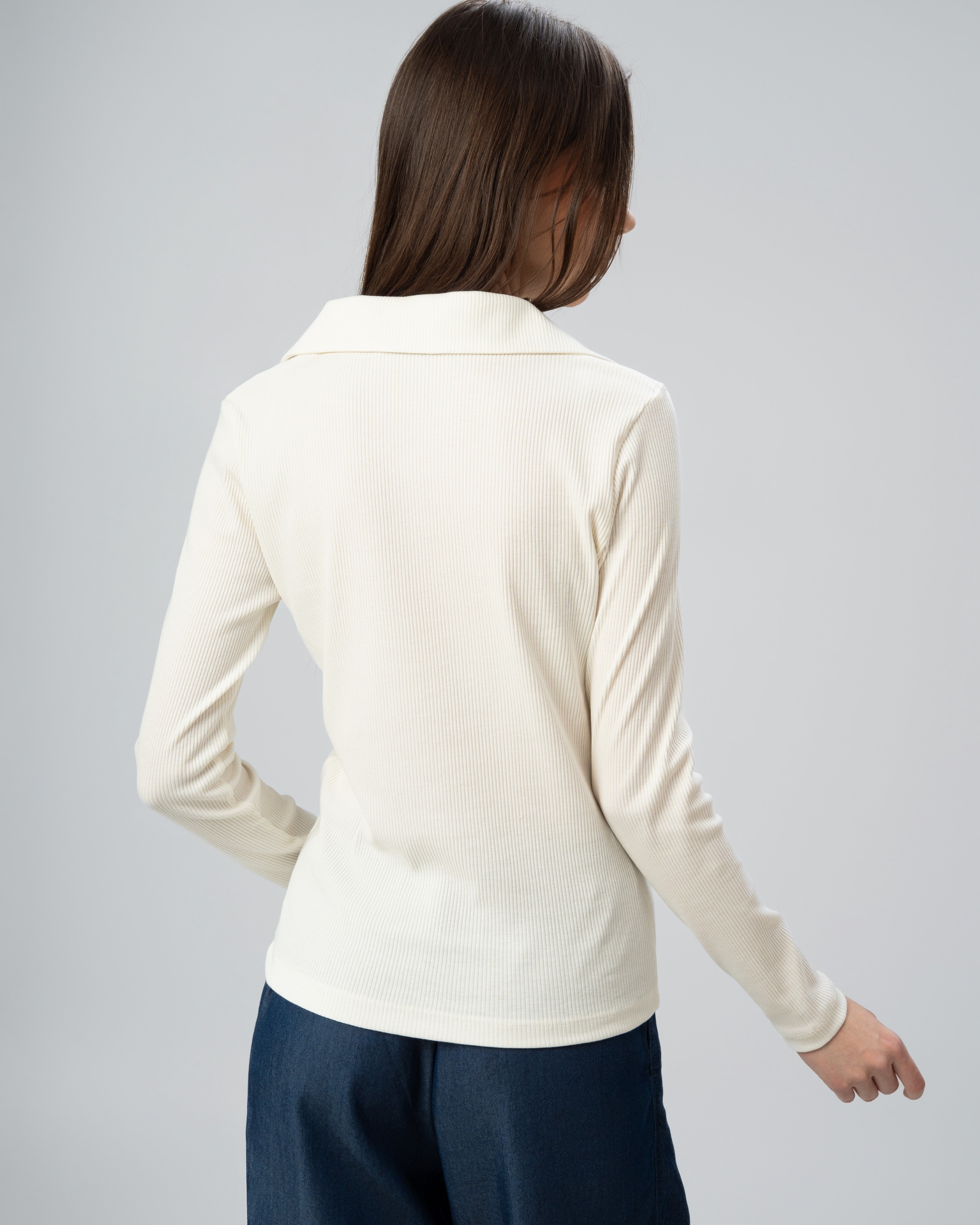 Basic Plain Crew Neck Top