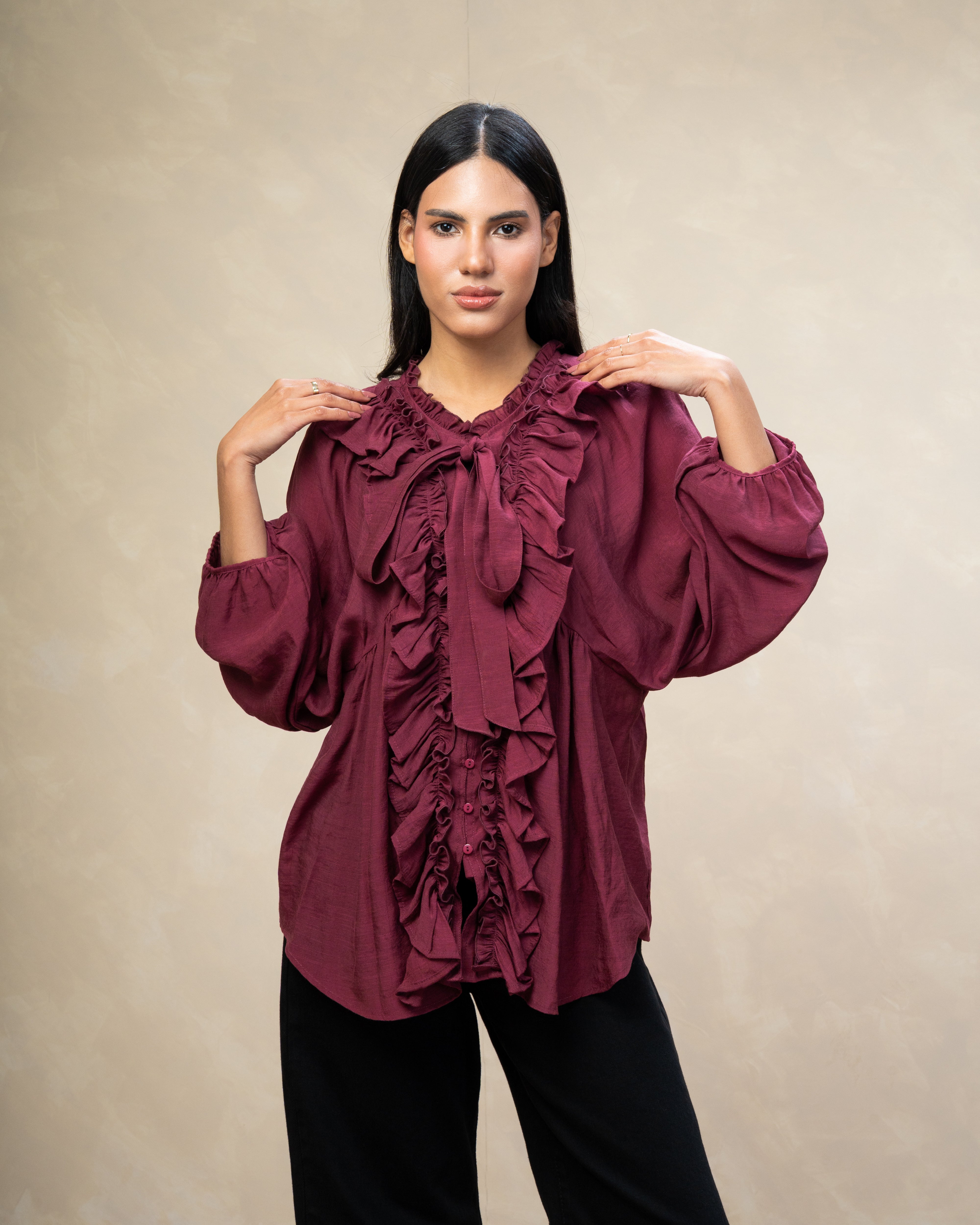 Minimal Tie Blouse