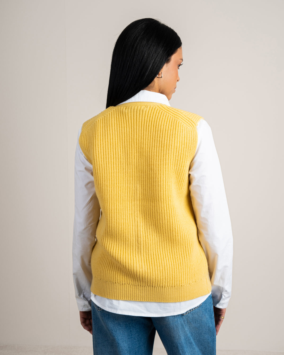 Plain Ribbed Knitwear Vest