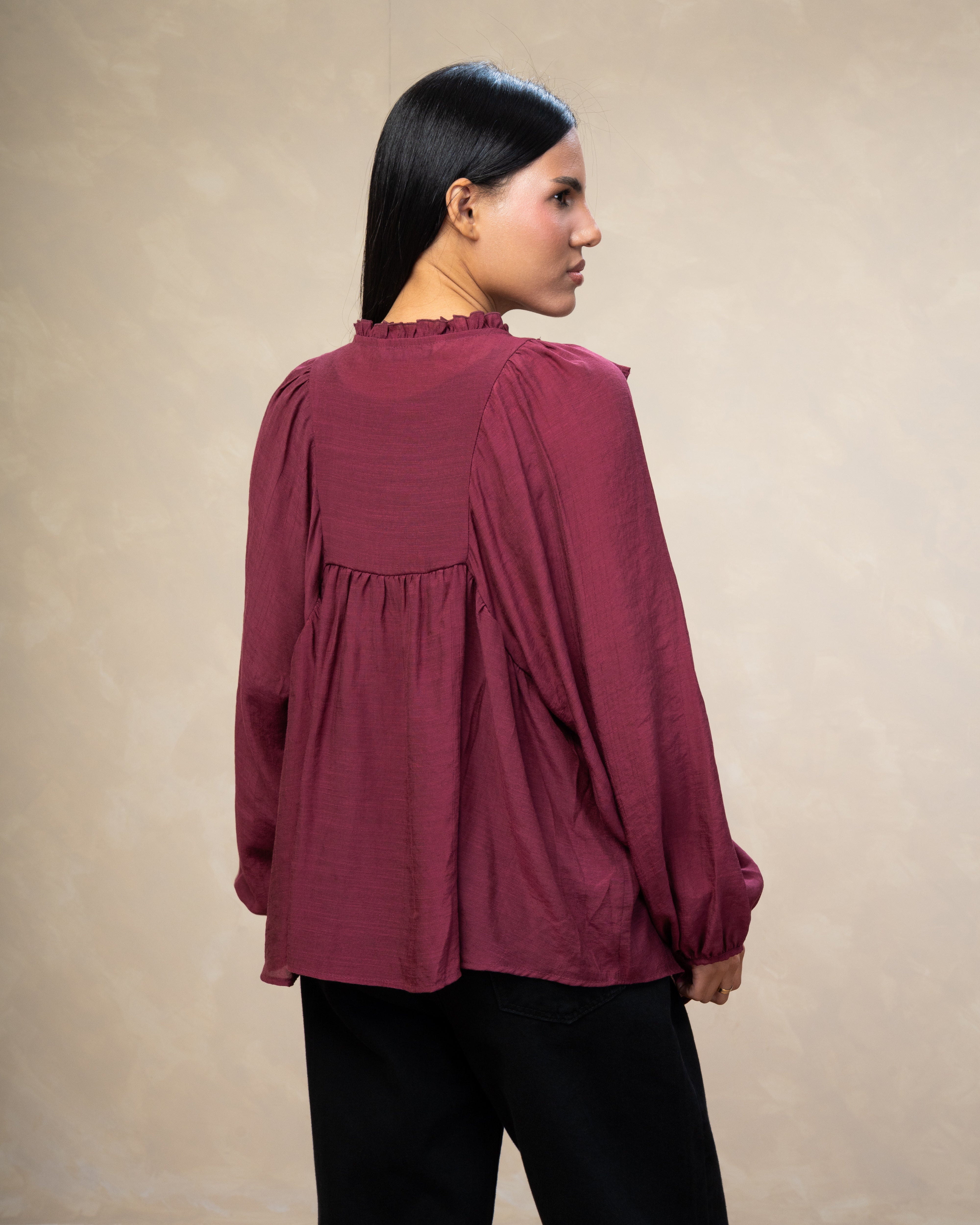 Minimal Tie Blouse