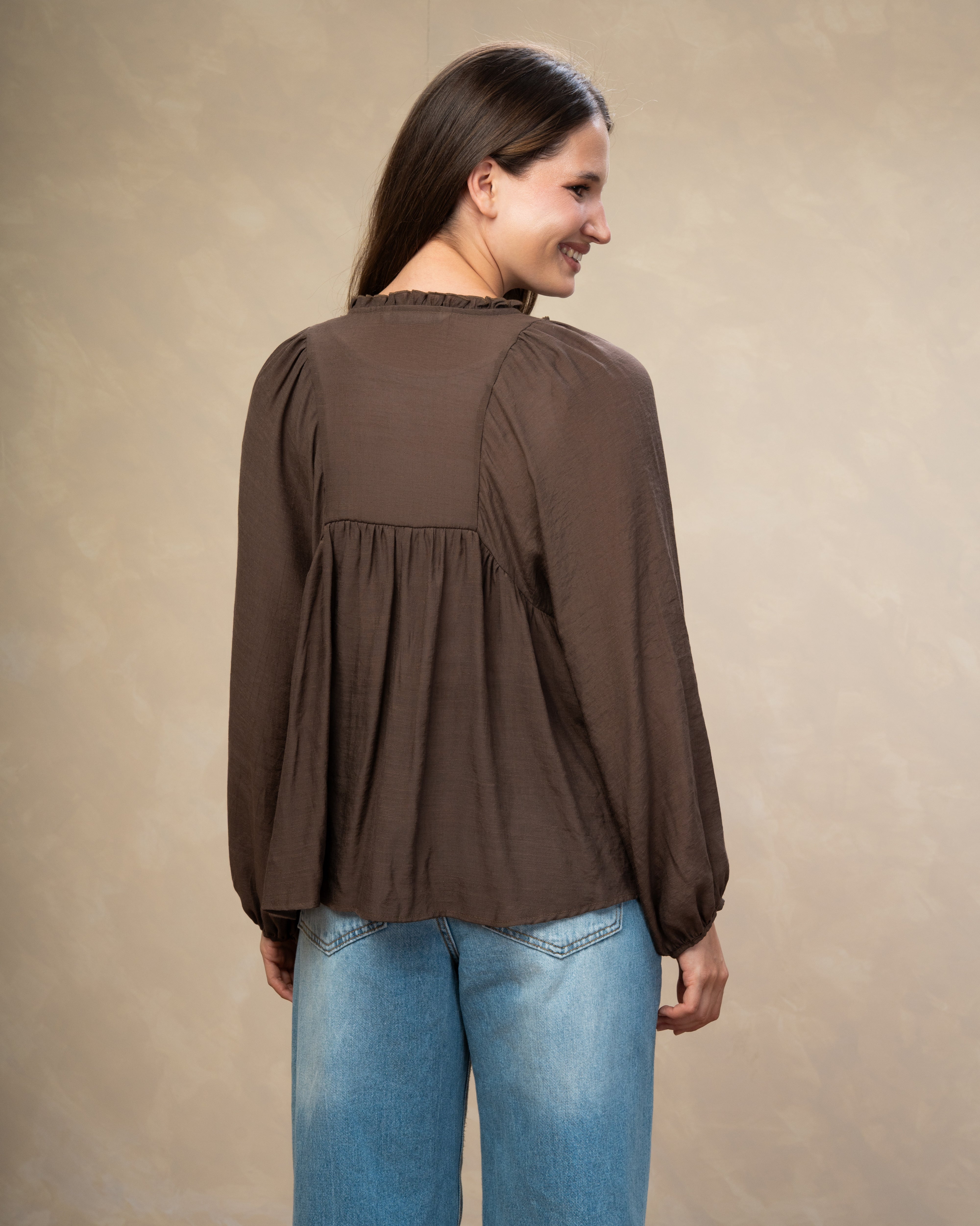 Minimal Tie Blouse