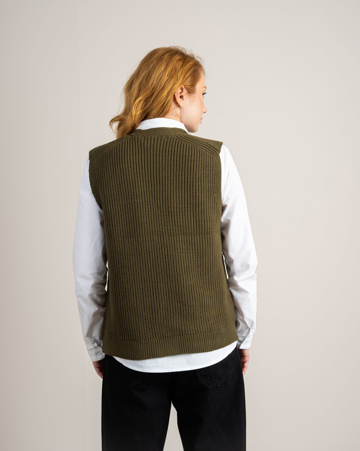 Plain Ribbed Knitwear Vest