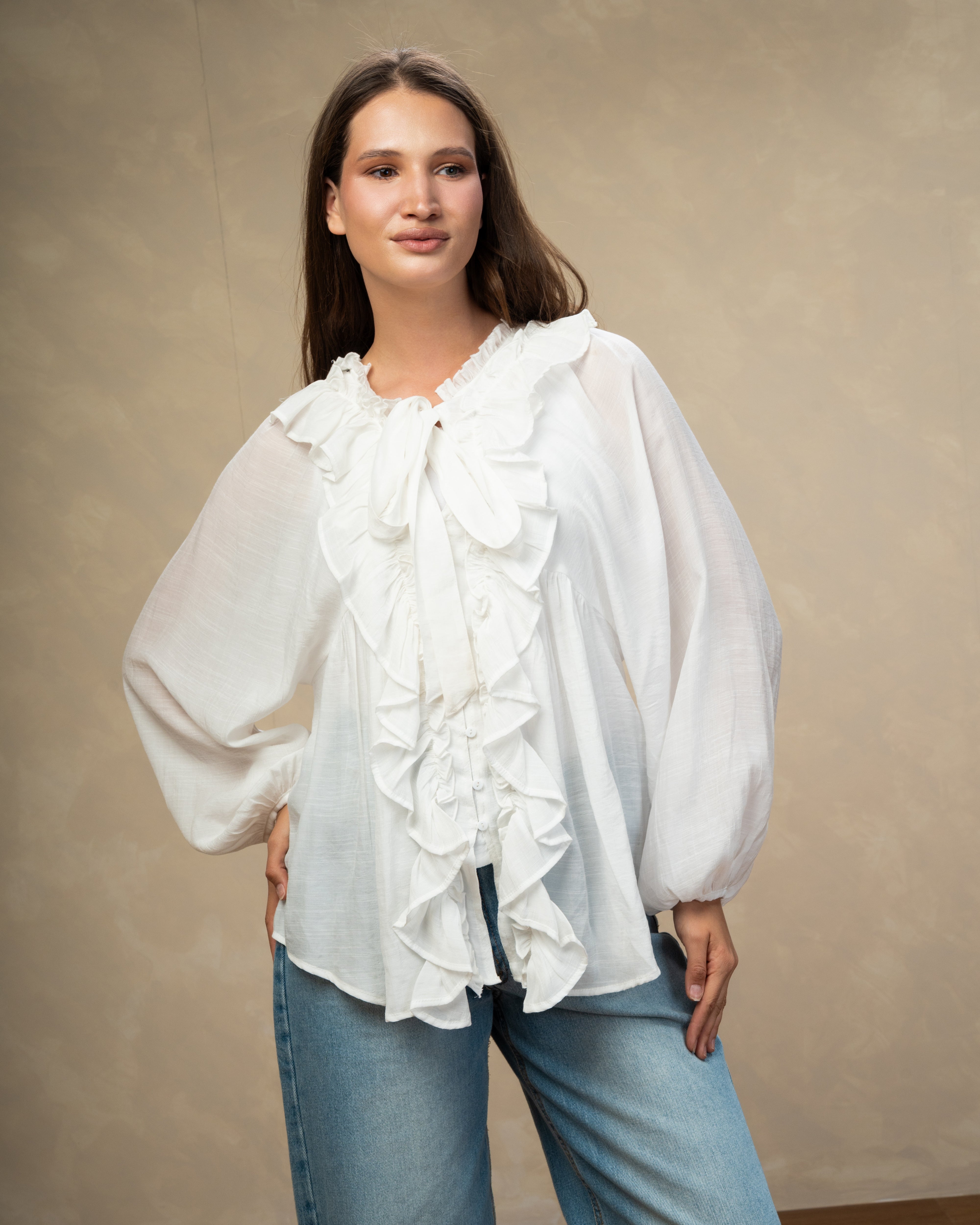Minimal Tie Blouse