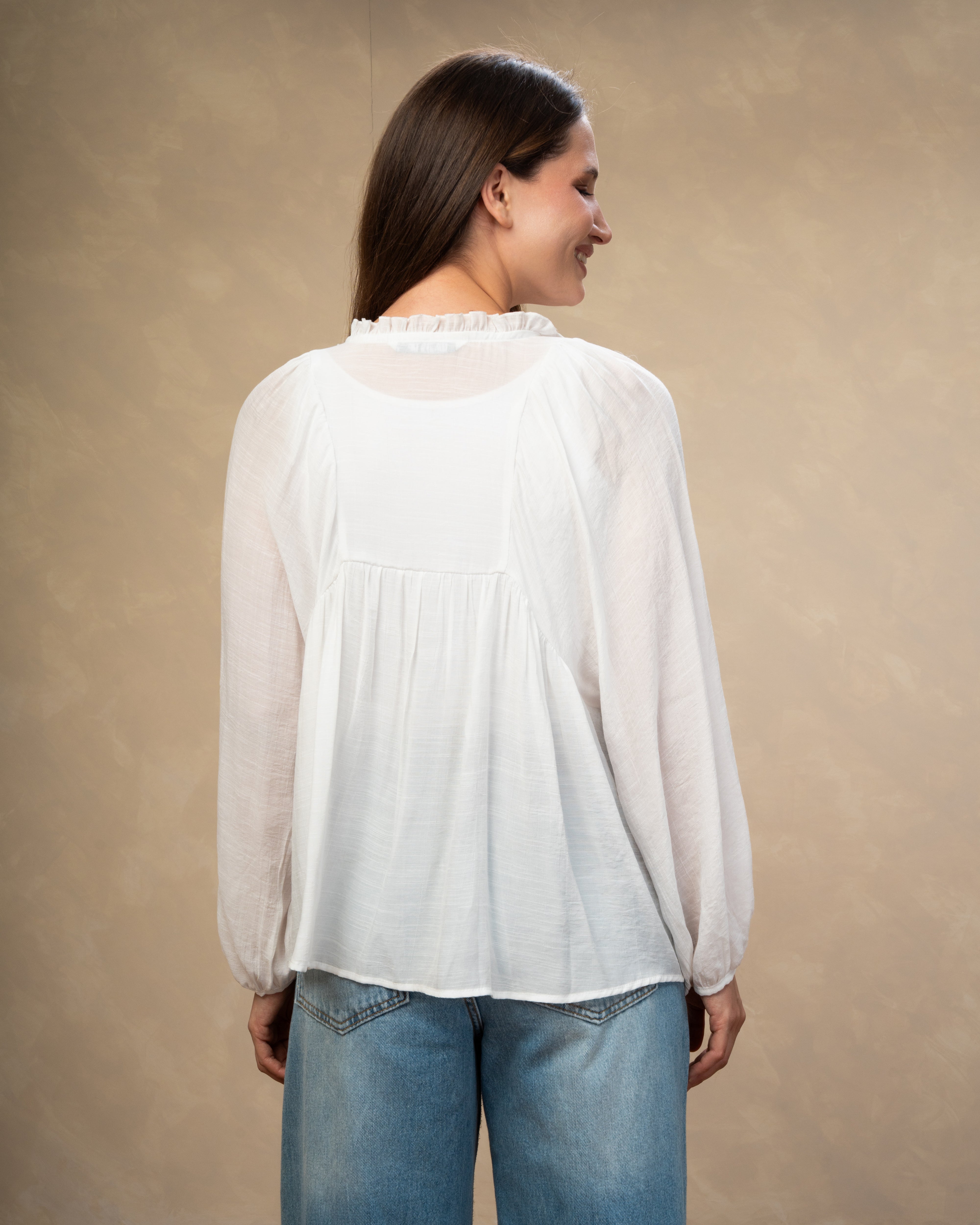 Minimal Tie Blouse
