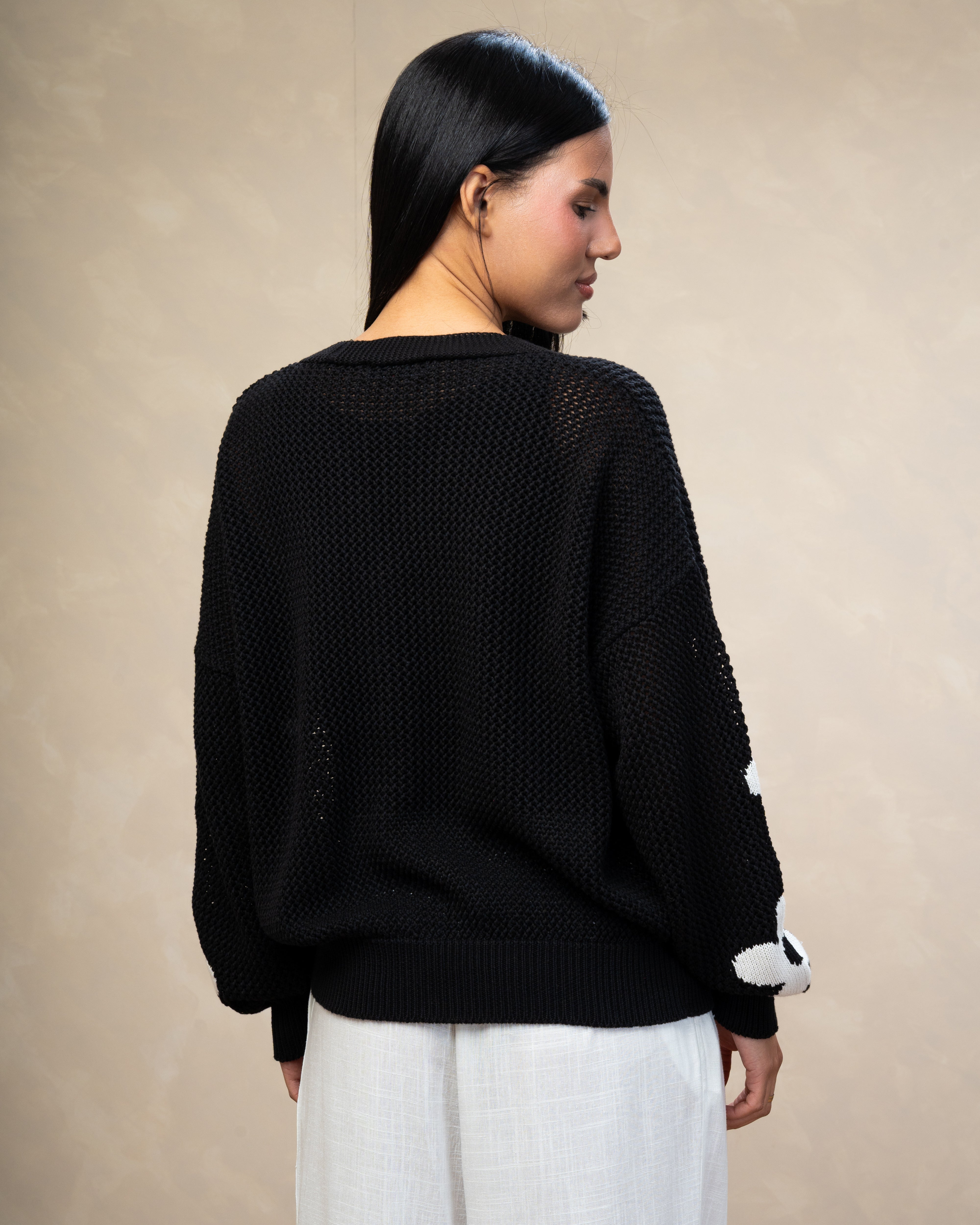 Knitwear Cardigan With Floral Embroidery