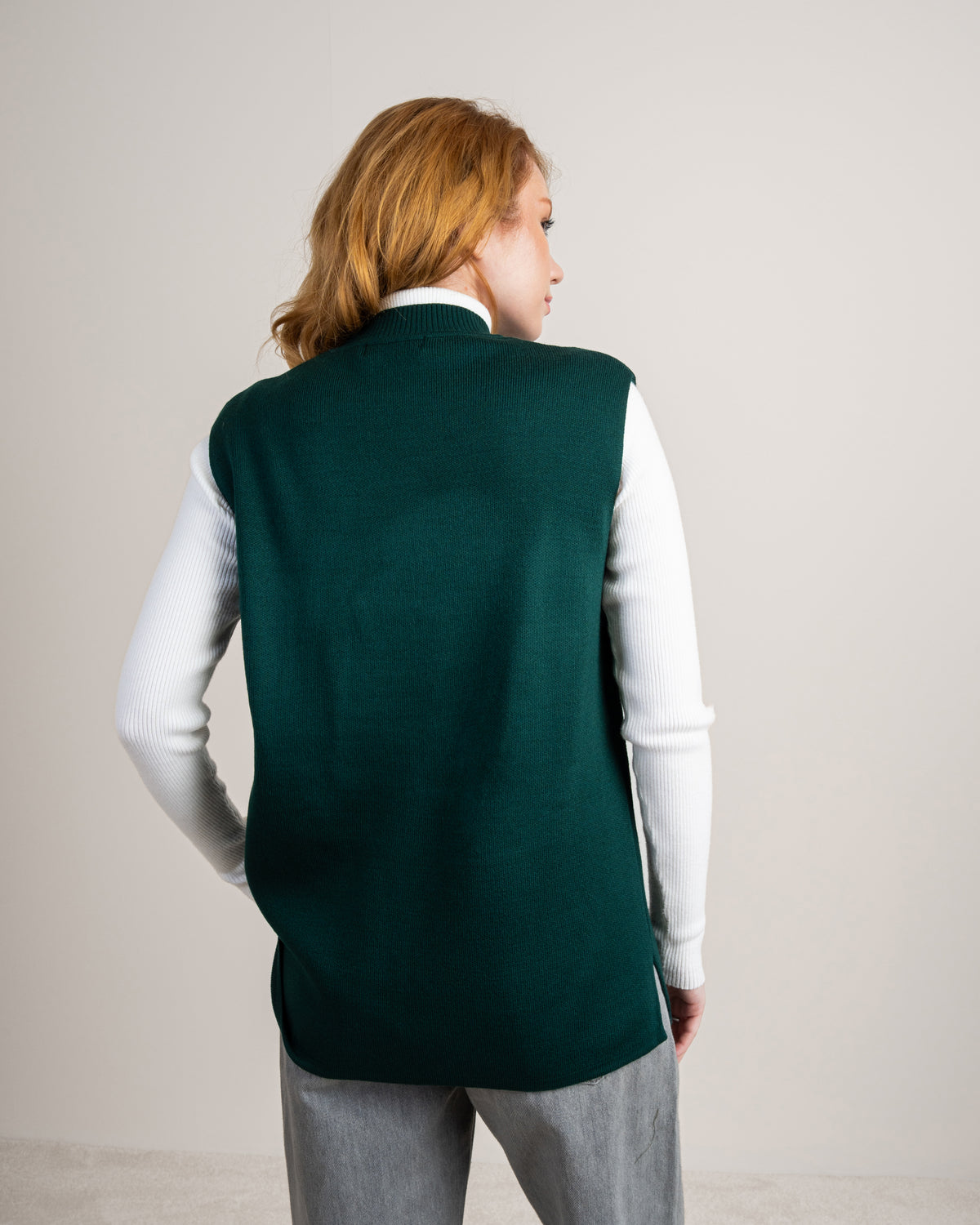 Plain Sleeveless Knitwear Vest