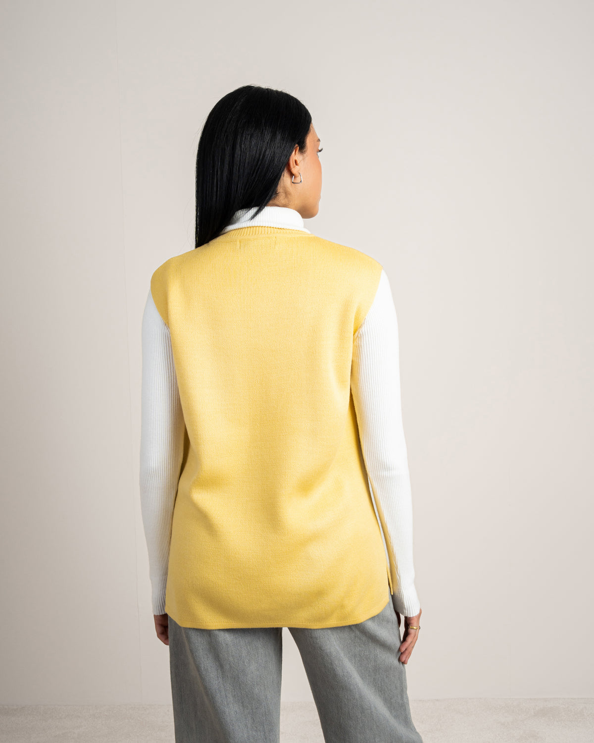 Plain Sleeveless Knitwear Vest