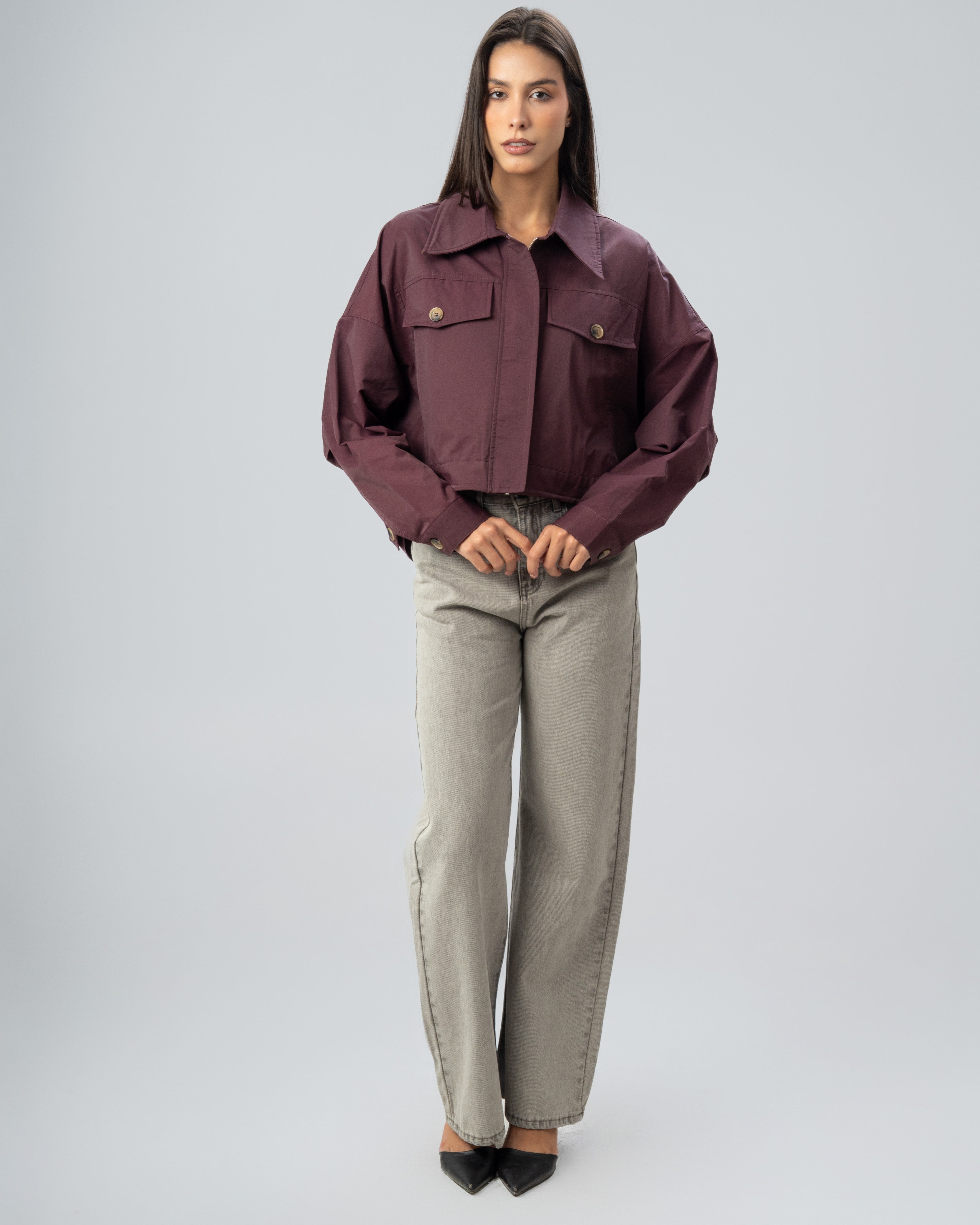 Gabardine Jacket - With Chest Pockets